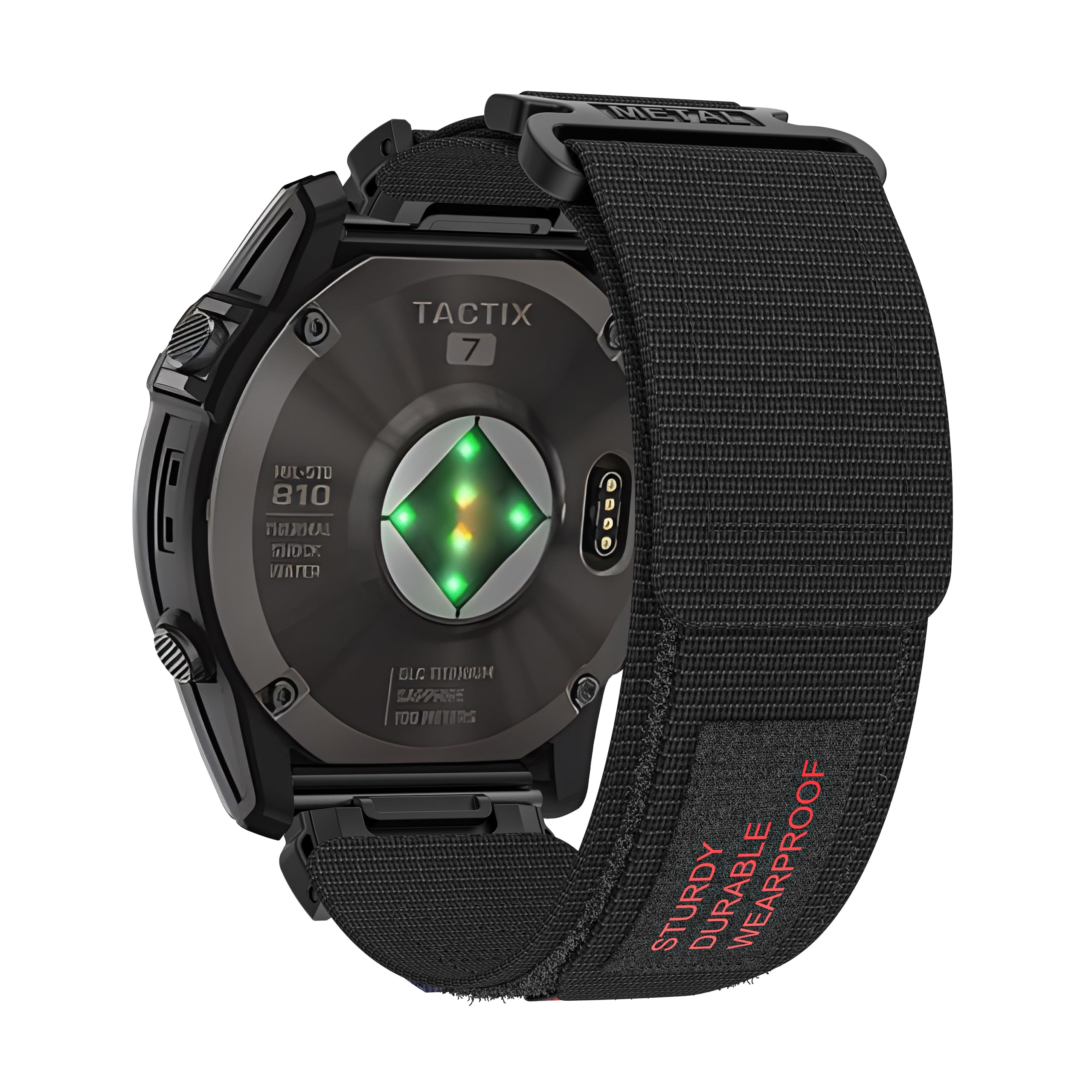 MYAYD 22mm Watch Strap Compatible with Garmin Fenix 6 Pro/Fenix 7/Fenix 6 Strap, Nylon Sport Wrist Band for Garmin Forerunner 935/945/955/962, Nice Gift for Women Men (Black)