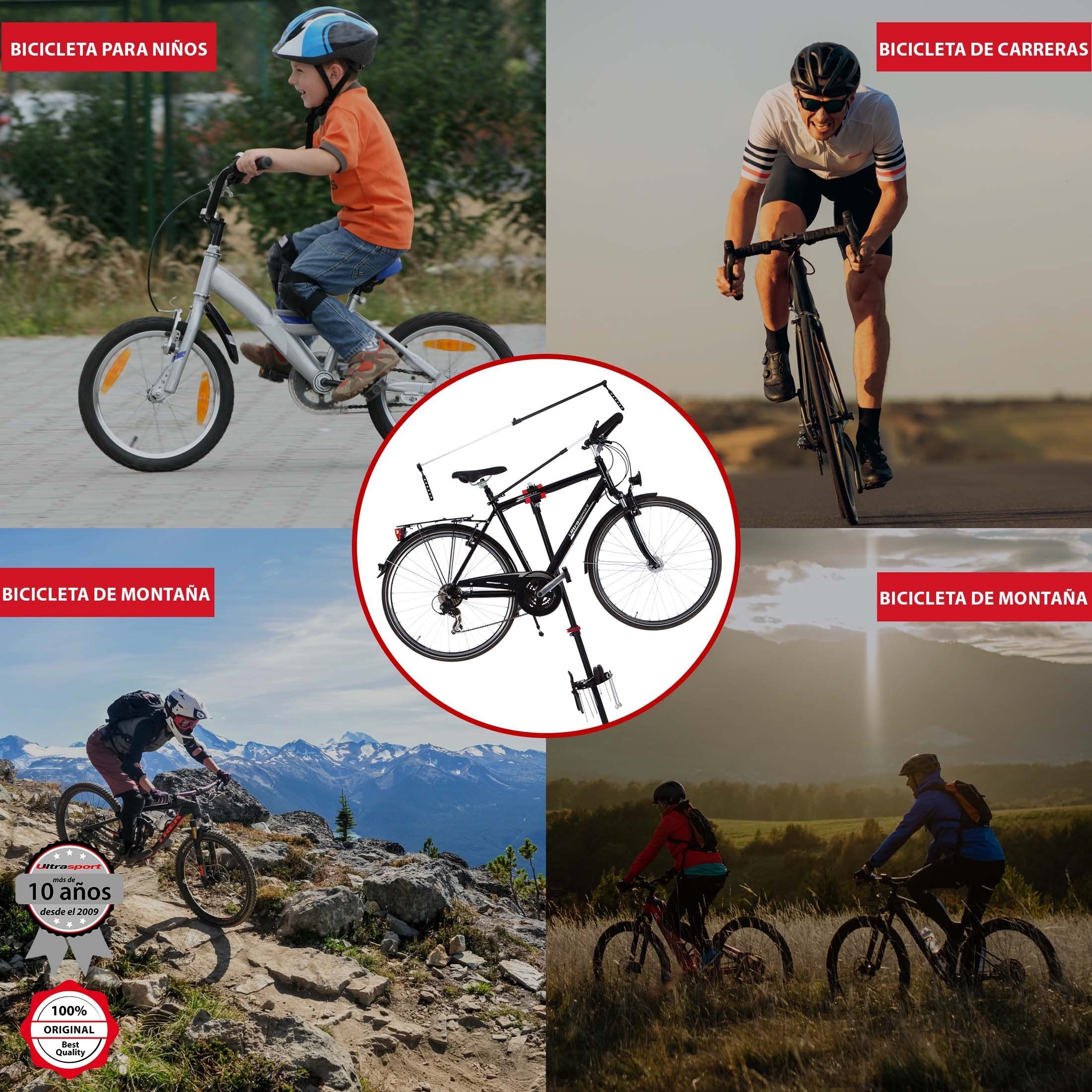 Ultrasport Bicicleta Asamblea Estar, Estable Bicicleta asamblea Estar, para Trabajos reparación Todos Modelos Bicicletas, Llave Bloqueo rápido no Pintura, Bandeja magnética Herramientas, máx. 30 kg