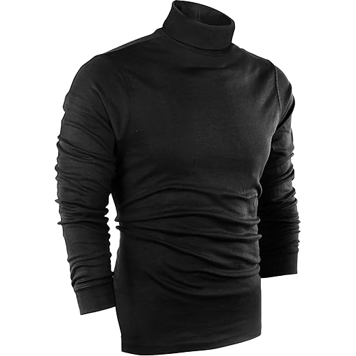 Utopia Wear Men's Turtleneck Slim Fit Lightweight Pullover Top