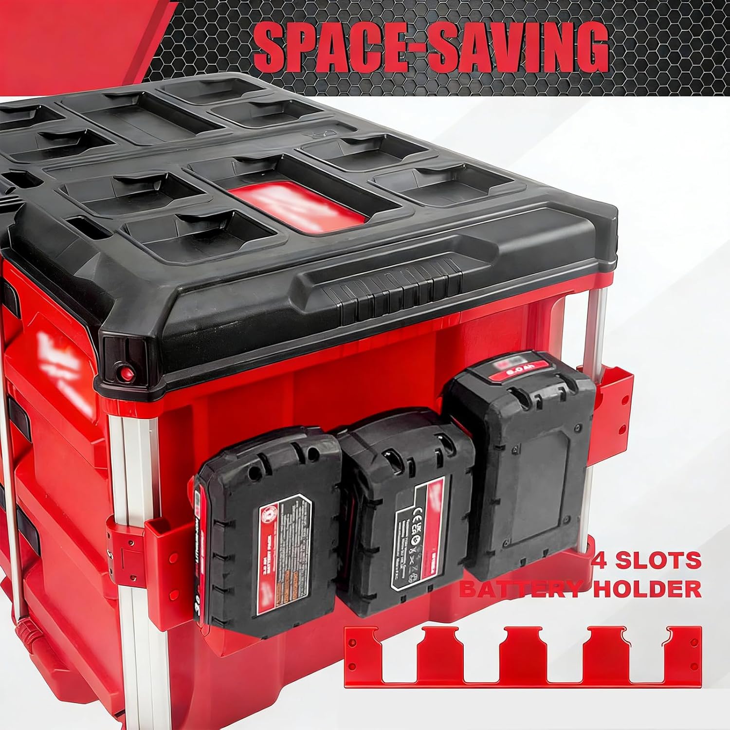Professional Grades Battery Organizers for Systems Tool Storage Carbon Steel Construction Secure Locking Battery Rack
