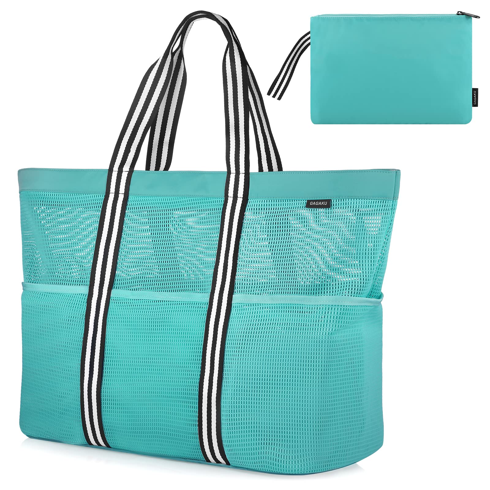 GAGAKU XXL Bolsa Extra Grande de Malla de Playa, Bolsos Totes para Mujer Bolsa de almacenamiento para Playa y Bañarse y Natación