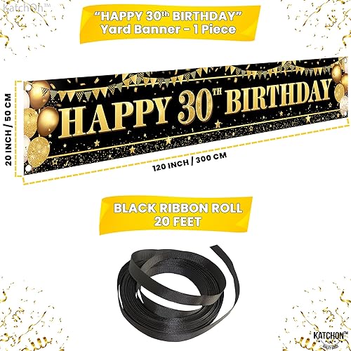 Miniatura 4 de KatchOn, Cartel grande de cumpleaños número 30, 120 x 22 pulgadas, pancarta de "Talk 30 To Me" para decoración de cumpleaños de 30 años, pancarta