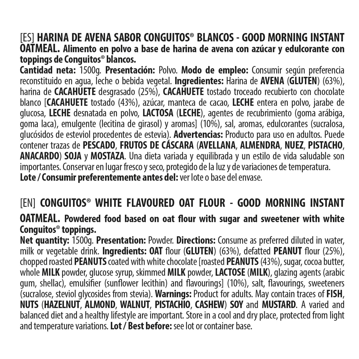 MAX PROTEIN - Harina de Avena Sabor Conguitos White con Toppings 1,5 kg – Avena en Polvo, Fuente de Proteína para Batidos, Pancakes y Desayunos Fitness — view 5