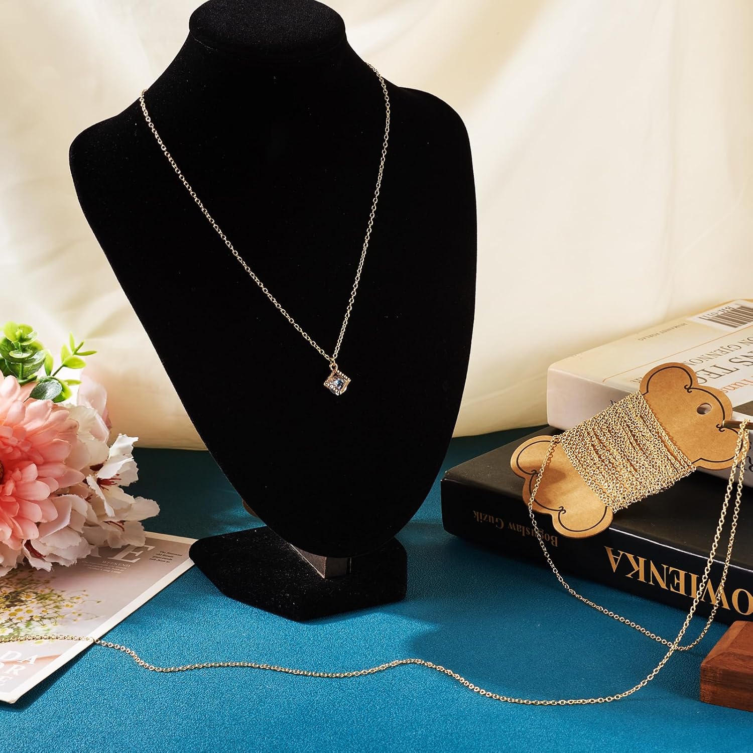 Craftdady 16.4 Feet 14K Gold Filled Brass Cable Chain for Jewelry Making Thin Link Necklace Chains Permanent Jewelry Chain Soldered Gold Oval Jewelry Making Chain for Choker Necklaces Jewelry Making - Image 6