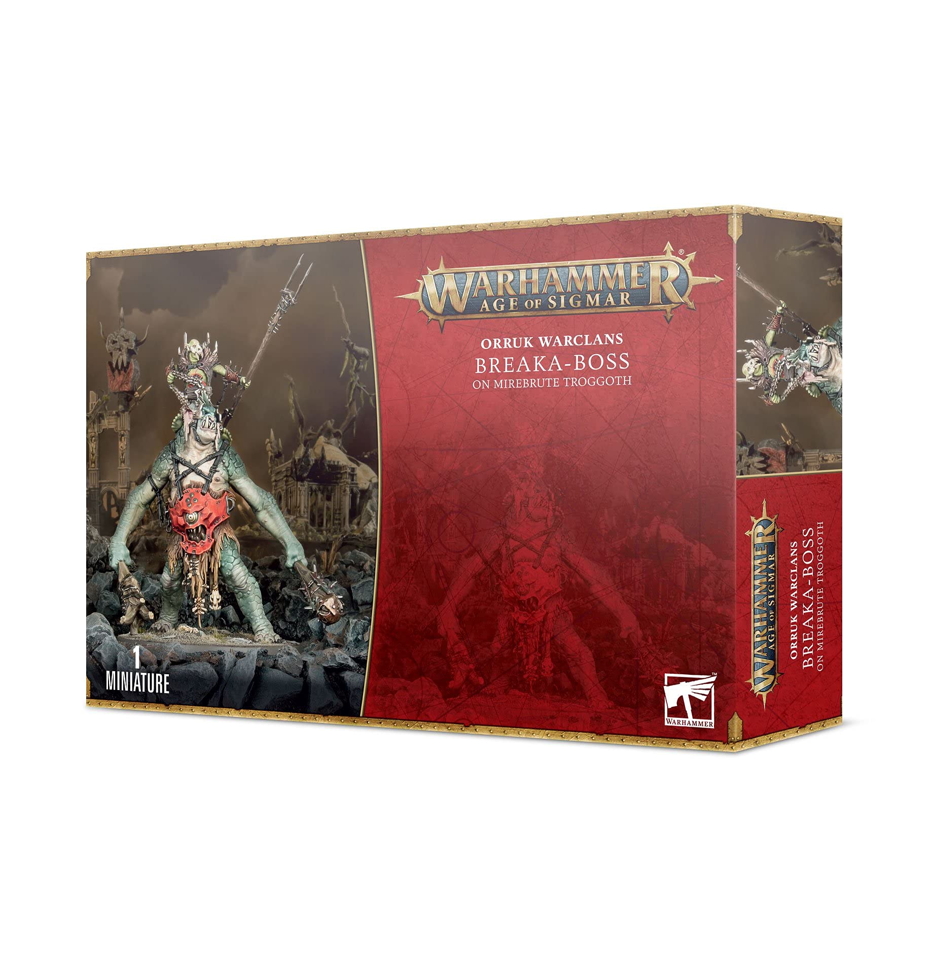 Warhammer AoS – Orruk Boss Bestiaire Sur Troggoth Fangebrute – Figurine Games Workshop