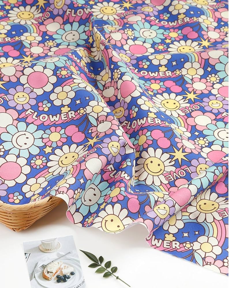 花柄 もくもくスタイ￤韓国生地 お取り寄せ)花柄コットン 韓国生地 | Lulu putu❁韓国生地屋