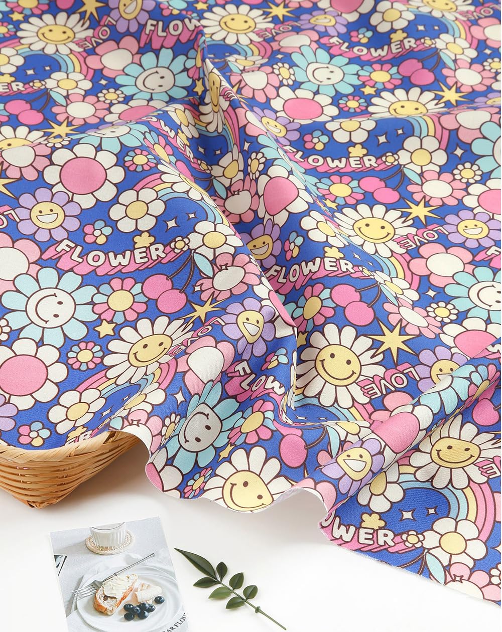 Amazon | 【韓国生地】 花柄 ラブリースマイルフラワー コットン