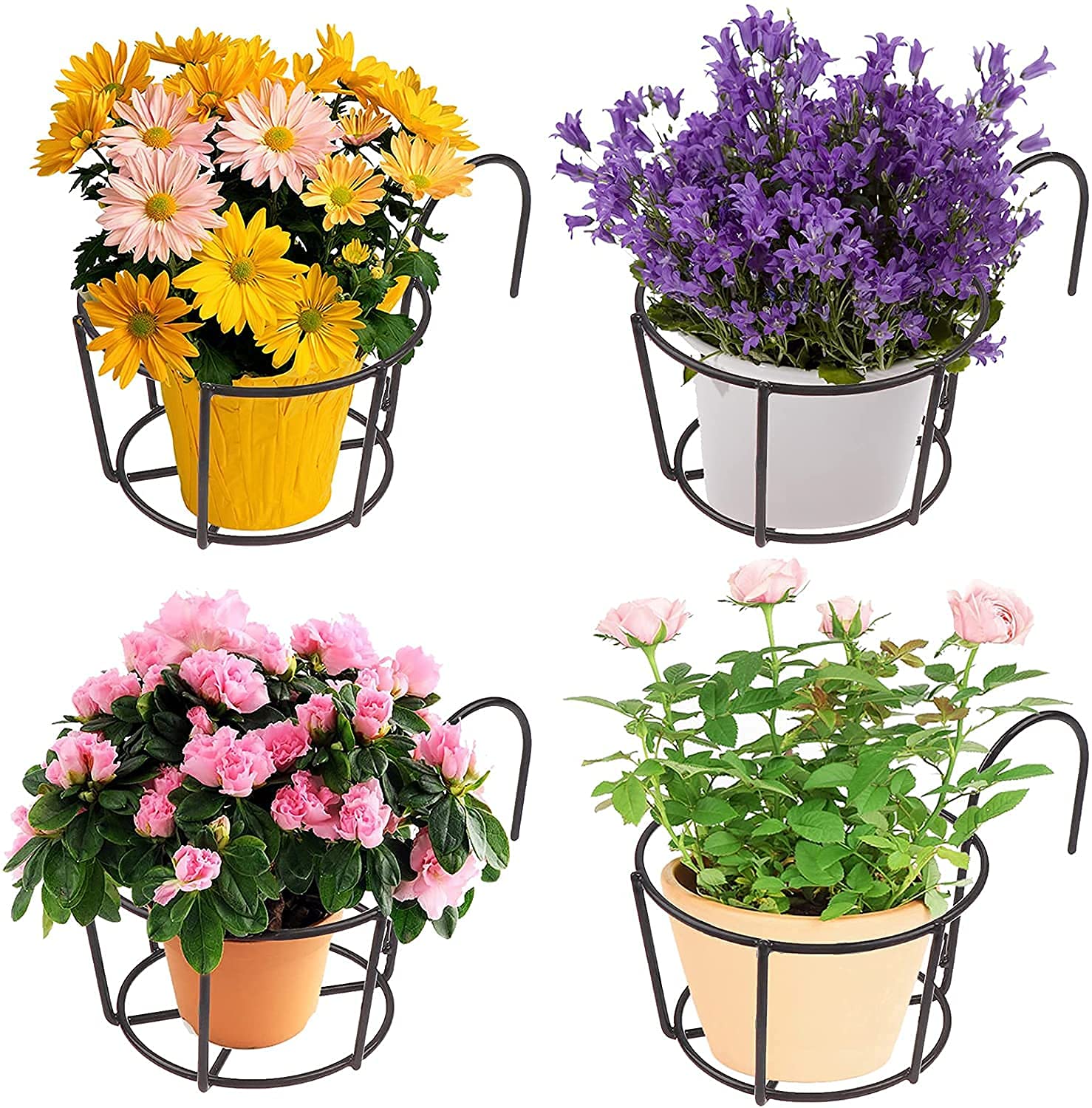 See full amazon price history chart for UV Round Metal Hanging Railing Planters,Hanging Railing Planter Flower Pot Holder Basket Iron Art Rack Fence Shelf Container for Balcony,Garden,Indoor and Outdoor || (Set of 4, Black) UV Round Metal Hanging Railing Planters,Hanging Railing Planter Flower Pot Holder Basket Iron Art Rack Fence Shelf Container for Balcony,Garden,Indoor and Outdoor || (Set of 4, Black) (B09BZ99974) Amazon Price History, Amazon Price Tracker