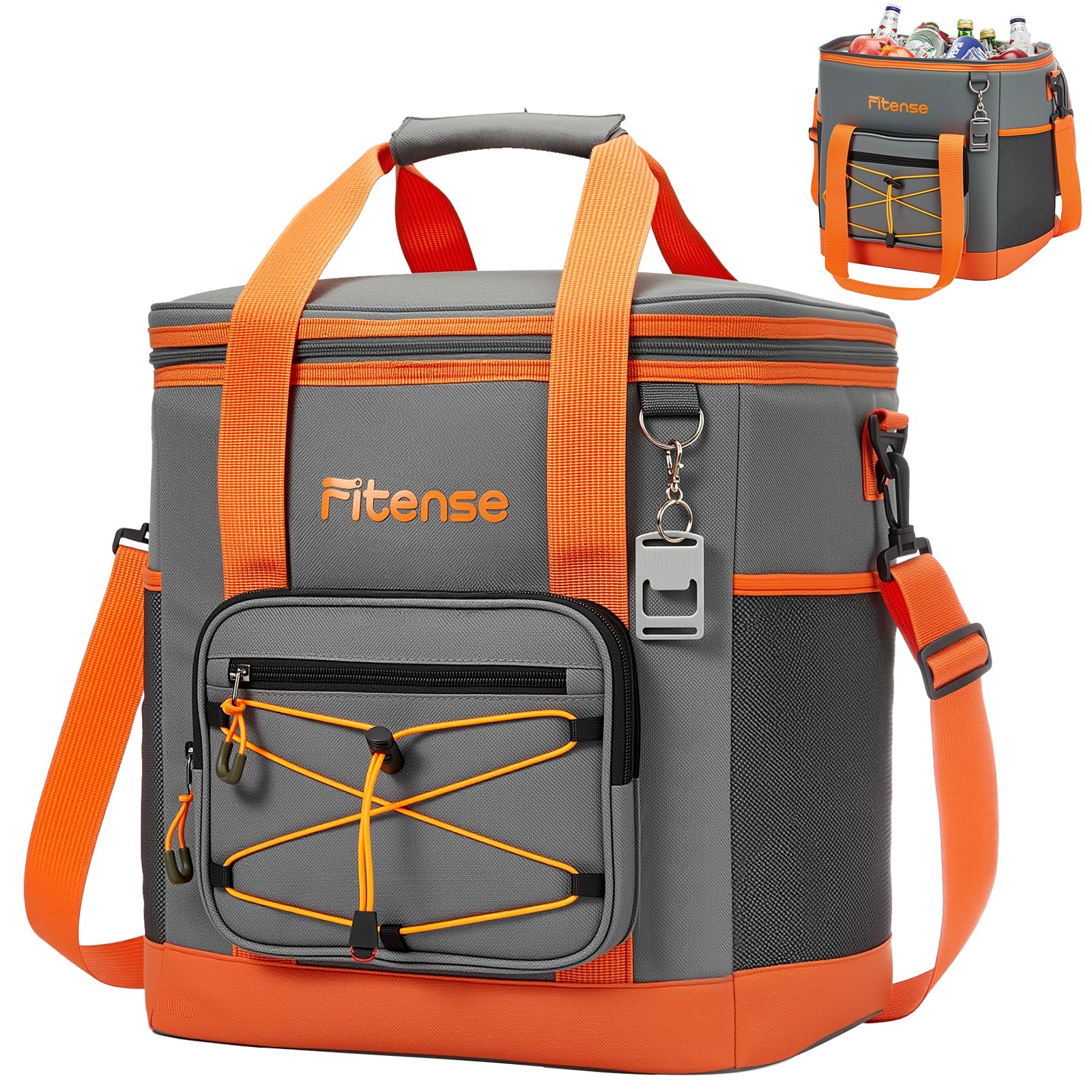 Soft Cooler Bag Insulated 20L/33L, 27/50 Cans Collapsible Camping Coolers 4-Layer Leakproof Portable Ice Chests for Beach, Travel, Picnic, Grocery, Kayaking