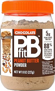 PBfit BetterBody Foods AllNatural Peanut Butter Powder, Chocolate, 8 Oz