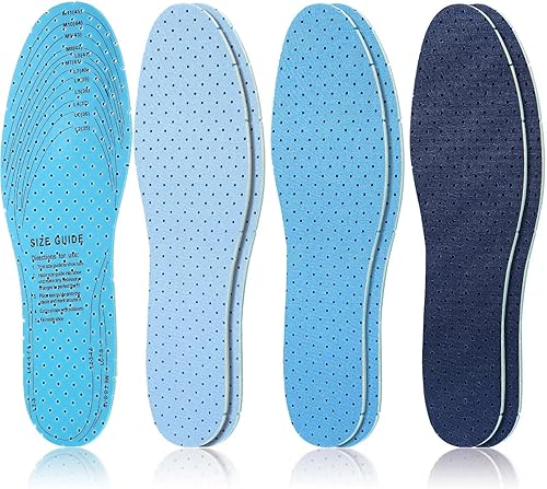 Miniatura 8 de 3 pares de plantillas transpirables para zapatos, almohadillas ultra suaves, plantillas cómodas para caminar, plantillas perforadas de espuma de