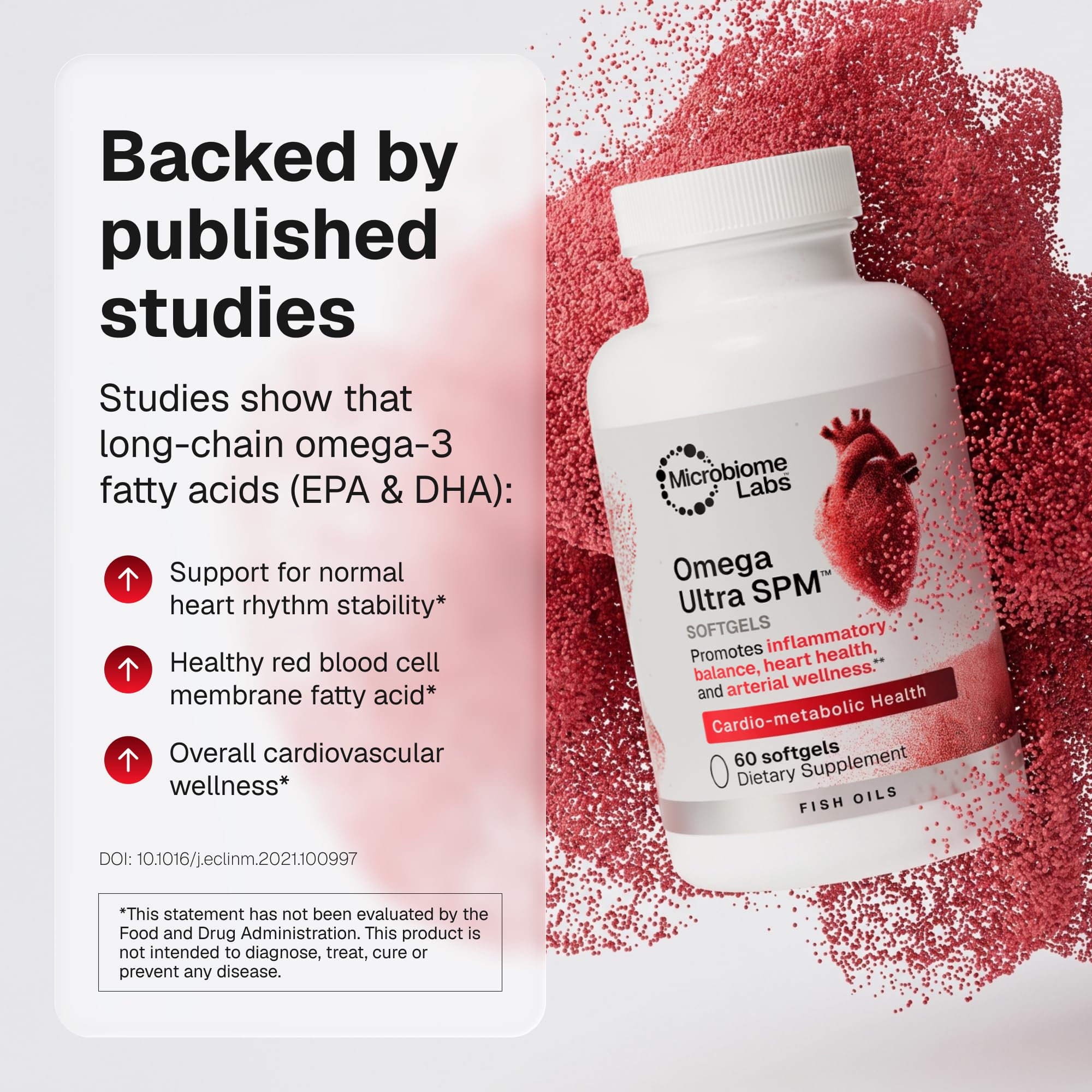 Microbiome Labs Omega Ultra SPM Fish Oil Supplements - Gut-Specific EPA DHA Omega 3 Supplement with DPA for Gut Health - Support Immune & Gut Barrier Function (60 Softgels) — Amazon image 6