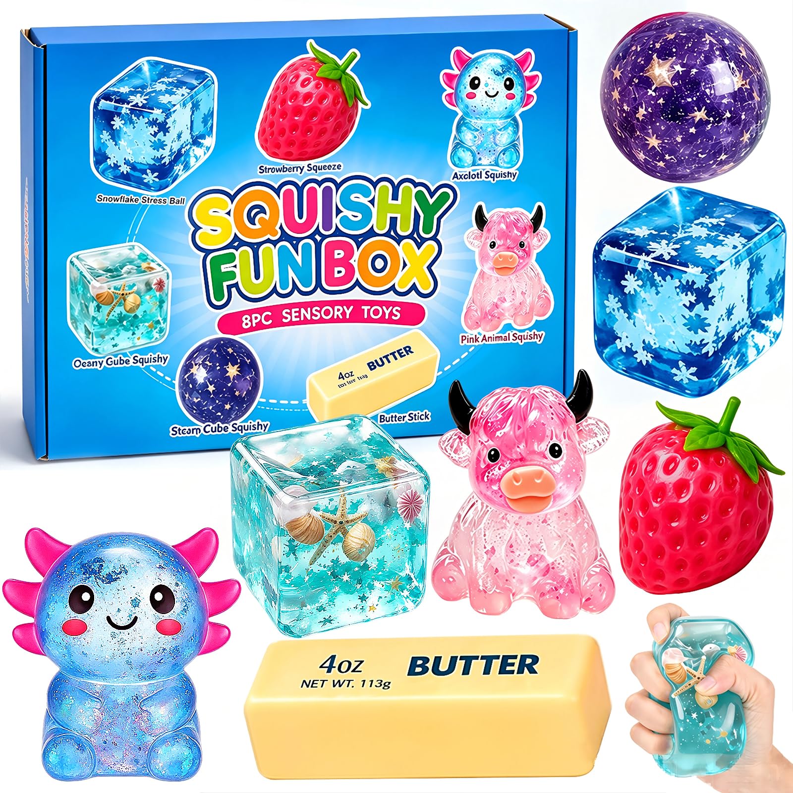 Squishy Fun Box Set, 8PCS Cute Taba Squishy Fidget Toys â image 1