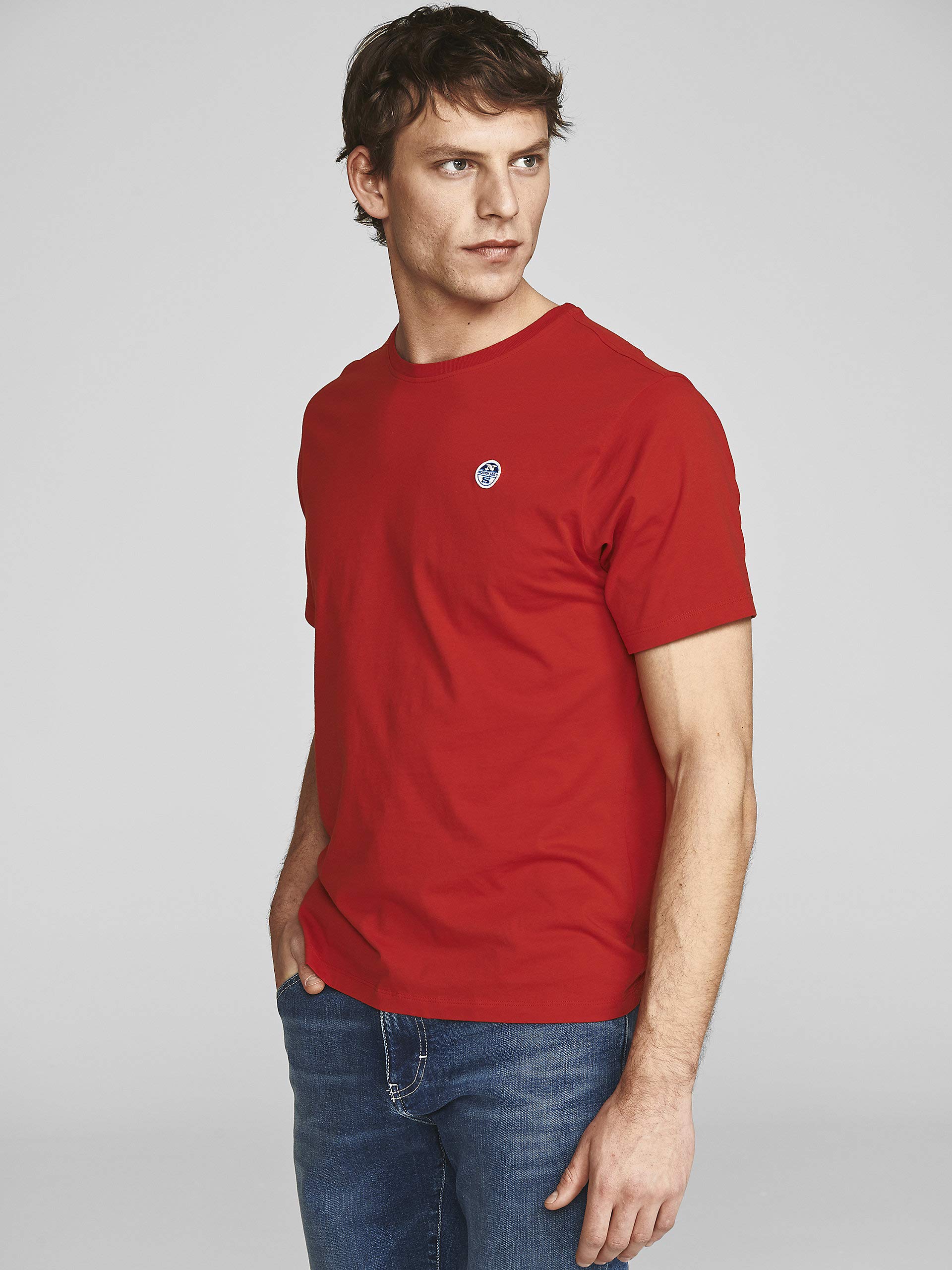 NORTH SAILS Homme T-Shirt en Jersey de Coton avec Col Rond de Manches Courtes - Coupe Regular