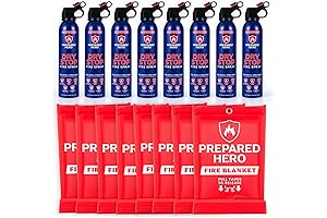 Hero Fire Spray Superior Combo: Emergency Fire Blanket and Fast Acting Dry...