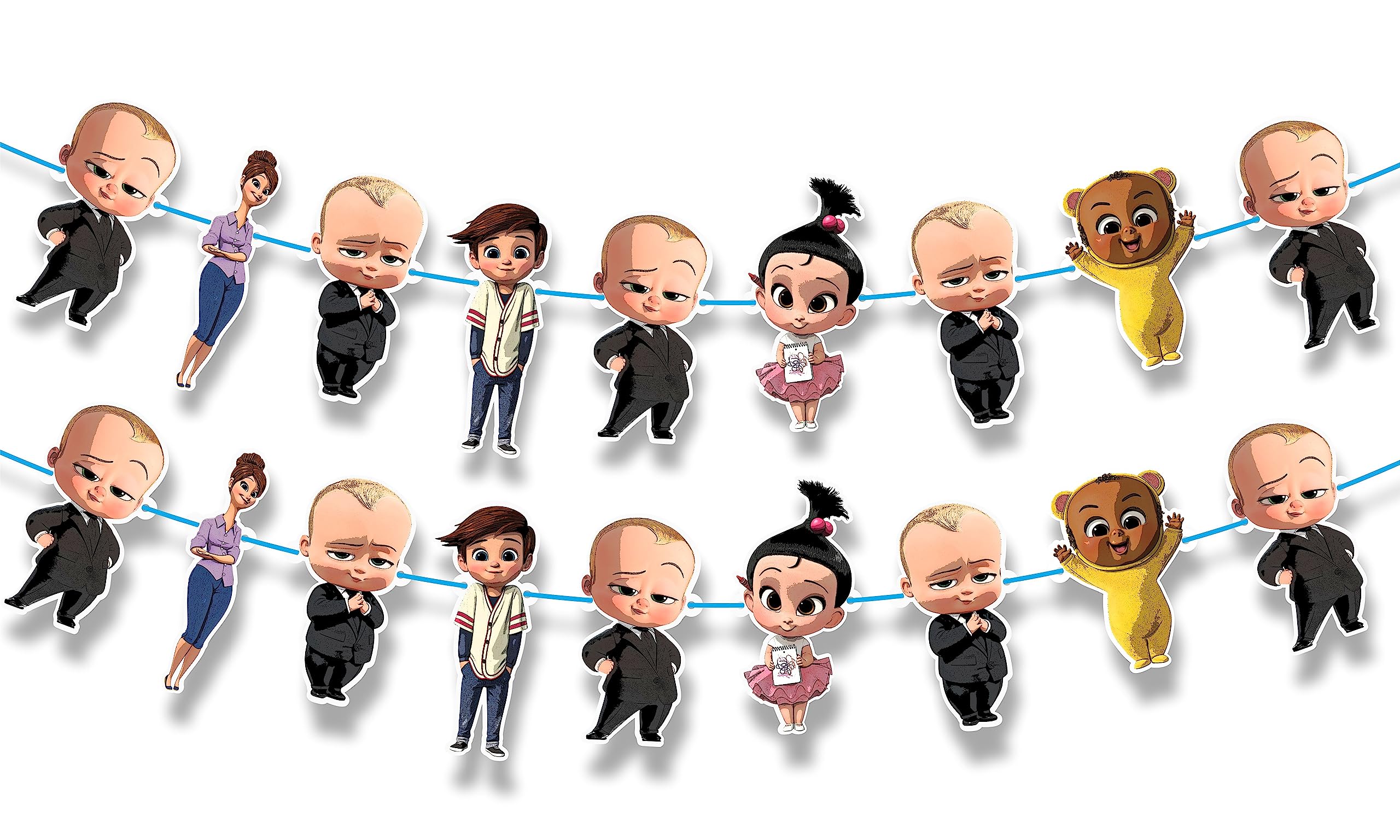 BBY Boss Garland Banner Decoration– Cute BBY Boss Cartoon Party Hanging Banner – First Birthday, Baby Shower,Room Backdrop, Party Supplies for BBY