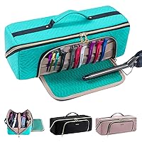 Vista 9 de Bolsa de Viaje Grande para Herramientas de Cabello con Alfombrilla Resistente al Calor - Organizador de Herramientas de Cabello 2 en 1 para Cepillo