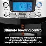 Hamilton Beach 12 Cup Single Pressure Dispensing Programmable Coffee Maker with Internal Coffee Pot, Stays Hot and Cool for Hours, Removable 60 Oz Tank, Black and Stainless Steel (47950)