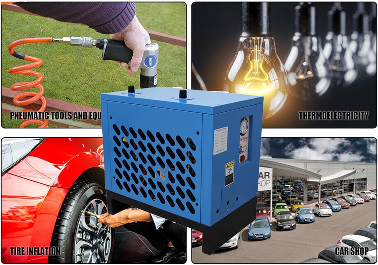 20C Refrigerating Dryer Air Compressor Refrigerated Air Drying System 2.5m³/min Air Capacity 20HP Air Compressors 110V