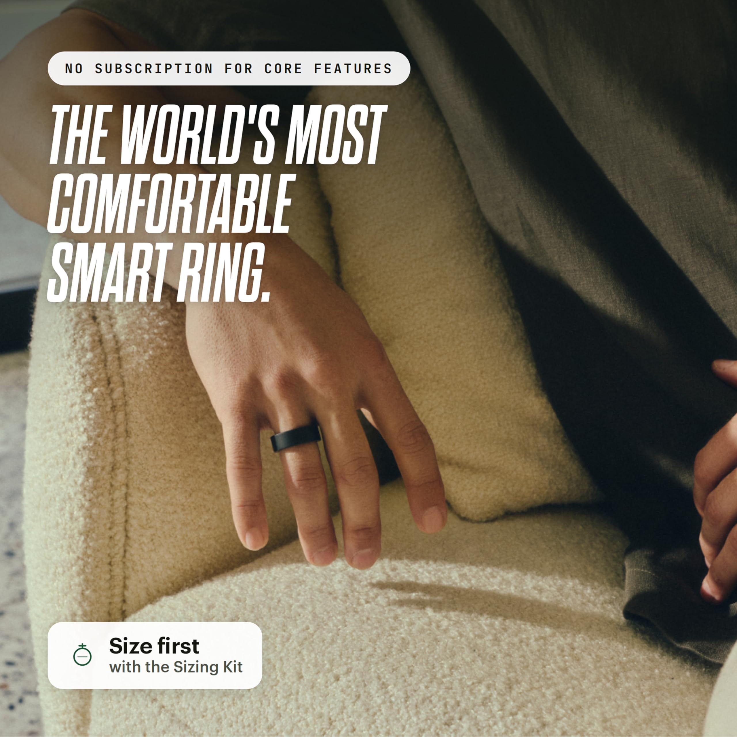 ULTRAHUMAN Ring AIR - Suivi Sommeil, HRV & Stress, sans abonnement
