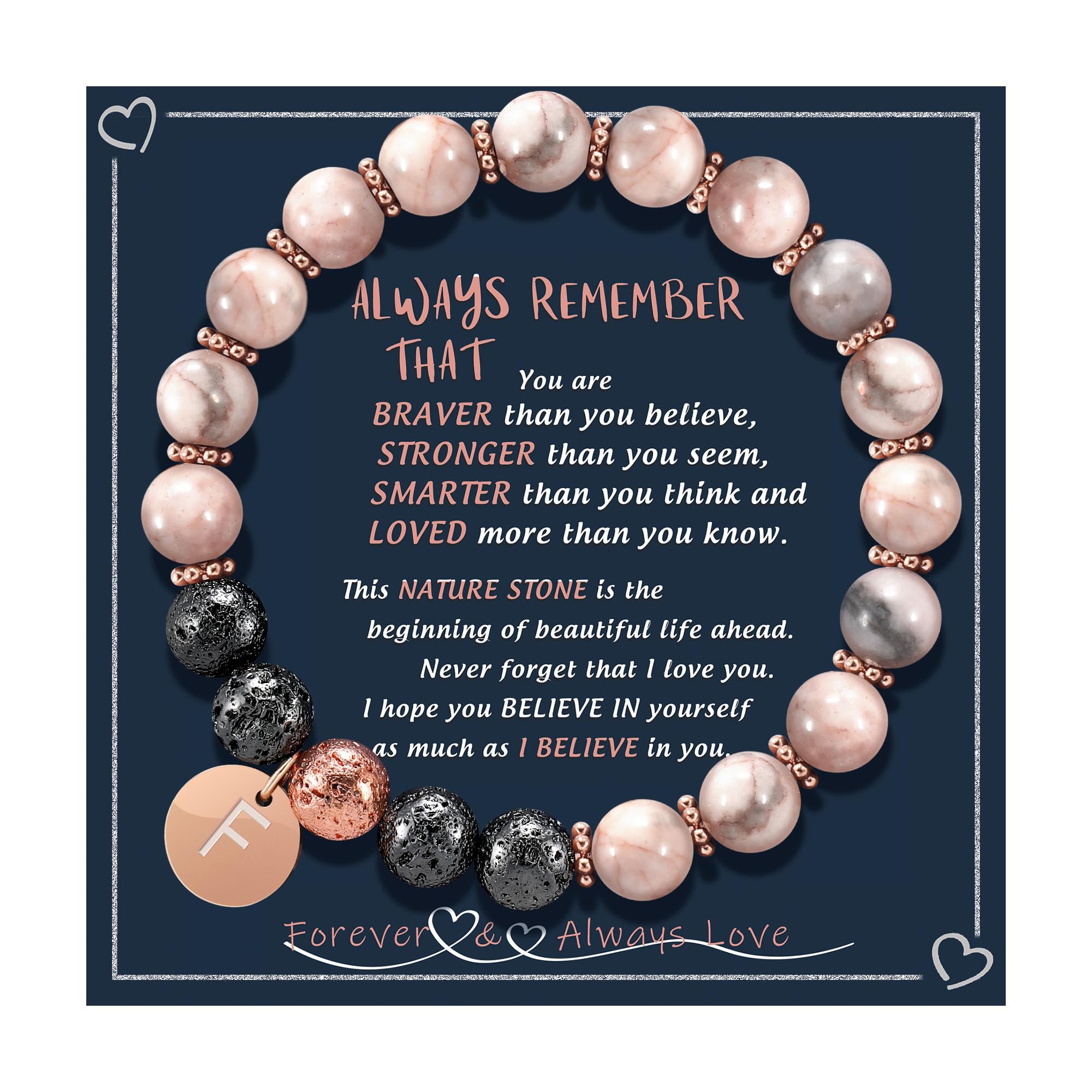 Btysun Initial Bracelets for Women, Graduation Gifts for Daughter Her Teen Girls Gifts Trendy Stuff Stocking Stuffers Letter A-Z Beaded Bracelet Sister Mom Birthday Gift Female Christmas Jewelry