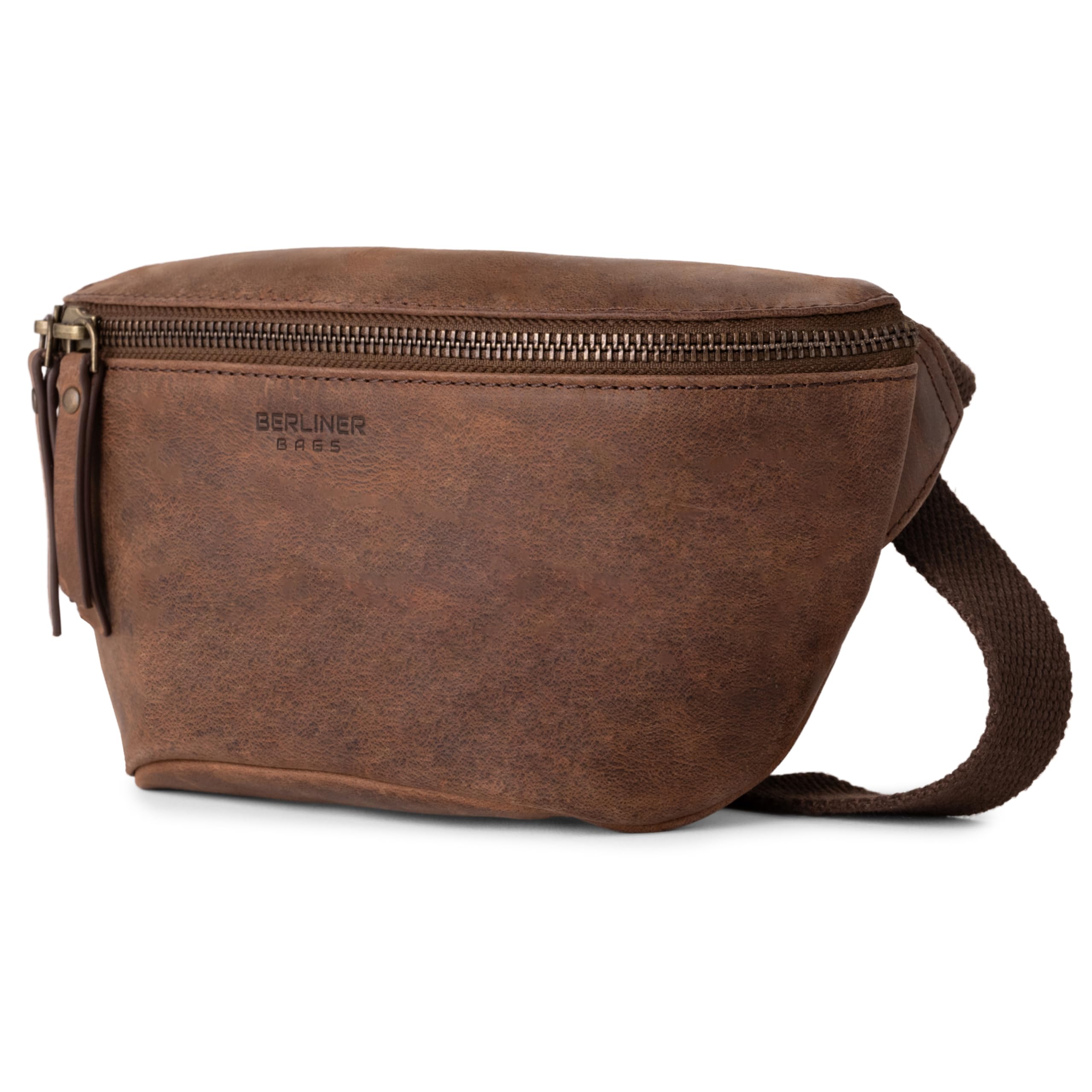 Berliner Bags Marsupio da Cintura Noah, Waist Bag Unisex Regolabile, Marsupio Uomo e Donna – Marrone