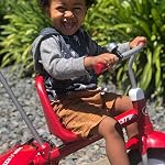 Kids Bike, Toddler Bike, Toddler Toys, Kids Toys for Ages 2-4, Radio Flyer Deluxe Steer & Stroll Tricycle, Trike for Ages 2-5, Red | 2-in-1 Parent Steer Tricycle, Removable Push Handle, Steel Frame, Tricycle for Toddlers and Kids, Covered Storage Bin