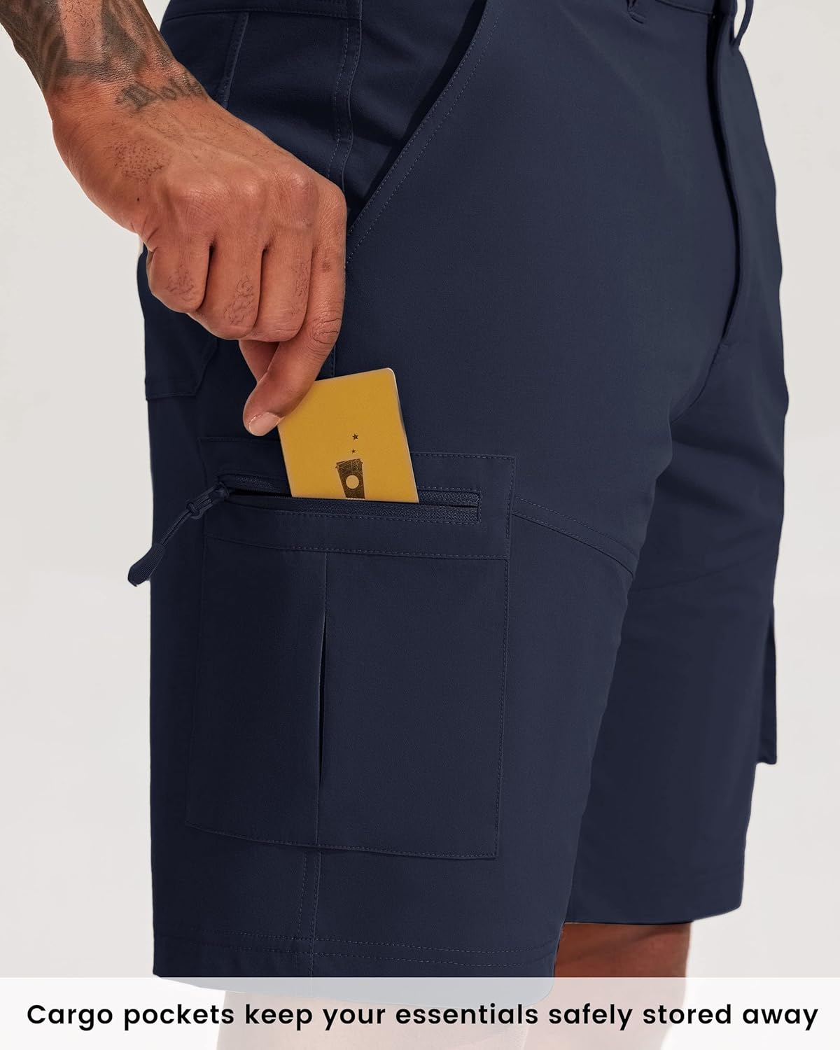 Willit Men's Hiking Cargo Shorts Golf Athletic Shorts Quick Dry Stretch Casual Summer Shorts with Pockets 9"