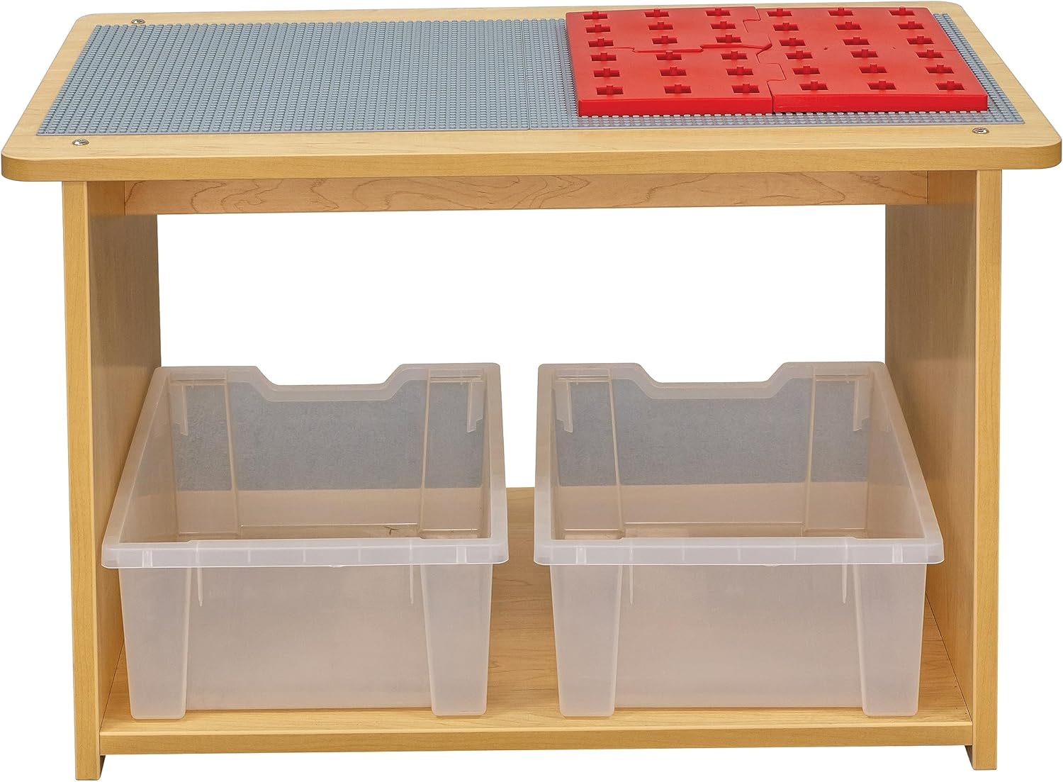 Tot Mate Wooden Toddler's Activity Table with Toy Storage - Kid's Play Center for Drawing, Reading, Crafts - Ideal for Playrooms or Classrooms, 32" W x 20" H, Maple, Ready-to-Assemble