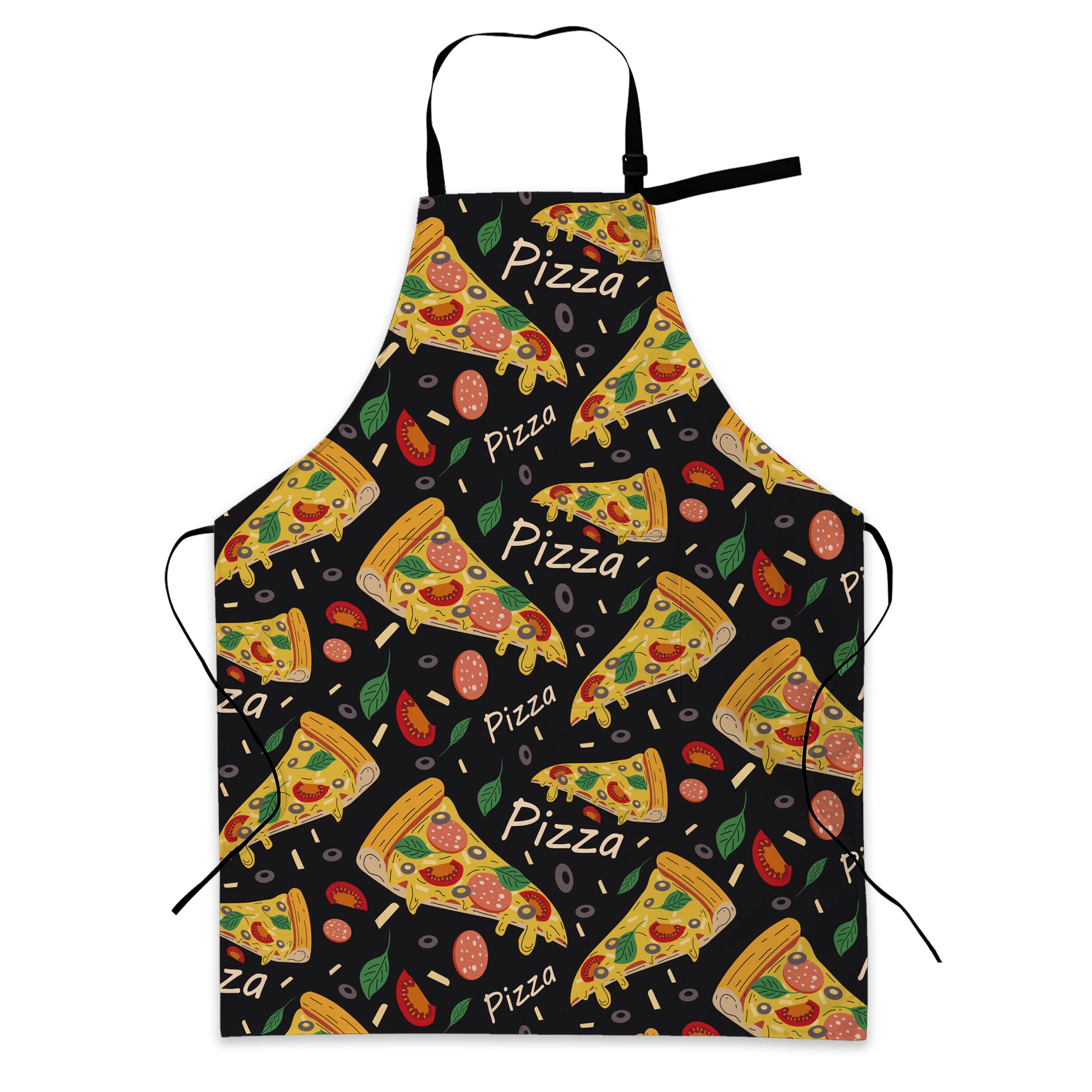 BILANGCE Pizza Aprons for Women Men, Waterproof with 2 Pockets, Chef Apron with Adjustable Neck Strap for Washing Dishes, Gifts BBQ Grill