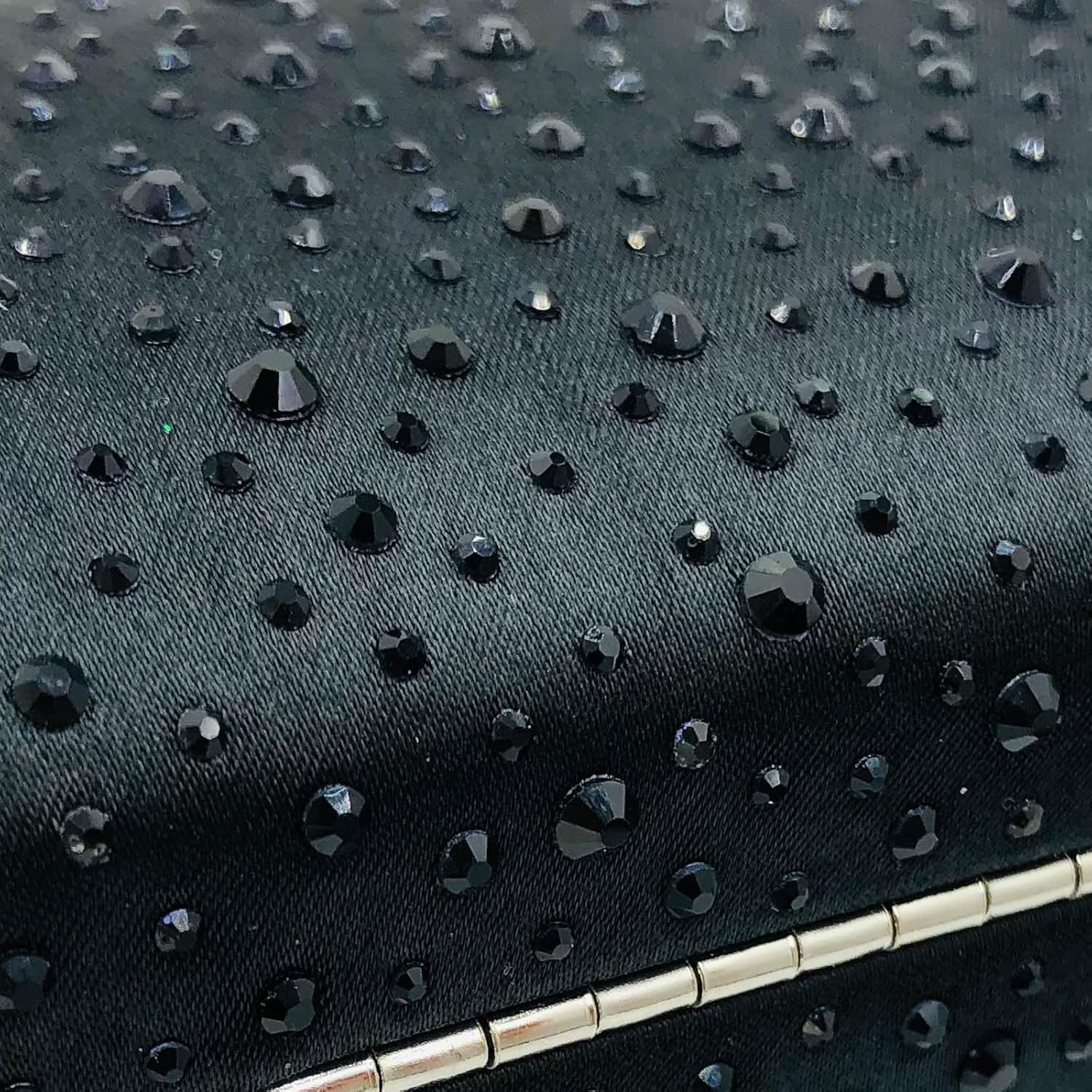 Boutique De FGG Elegant Women Crystal Clutch Purse Formal Evening Bags Wedding Handbags Cocktail Rhinestone Clutch Purse,Mini - Image 9