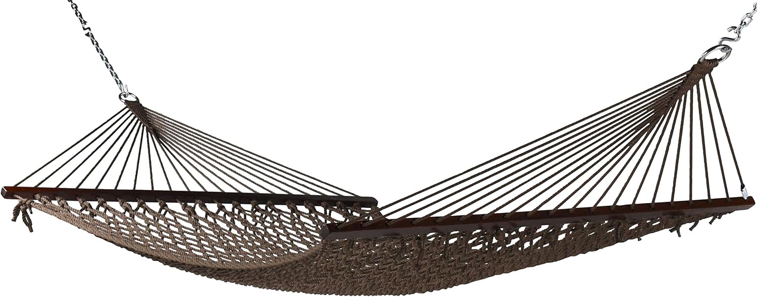 Rope Hammock and Tri Beam Stand (Mocha Hammock and Black Stand)