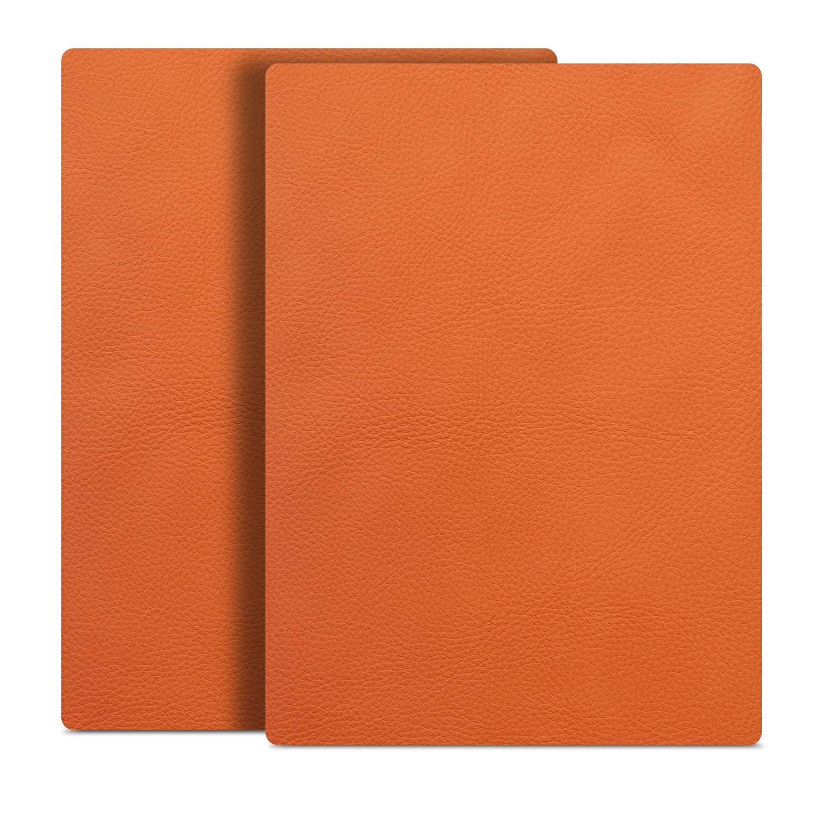 ILOFRI Leather Repair Patch 8x11 inch 2 Pcs, Durable Self Adhesive Vinyl and Leather Repair Kit for Couch, Car Seats, Boat Seat, Furniture, Upholstery, Auto Interior, Sofa, Chair -Orange