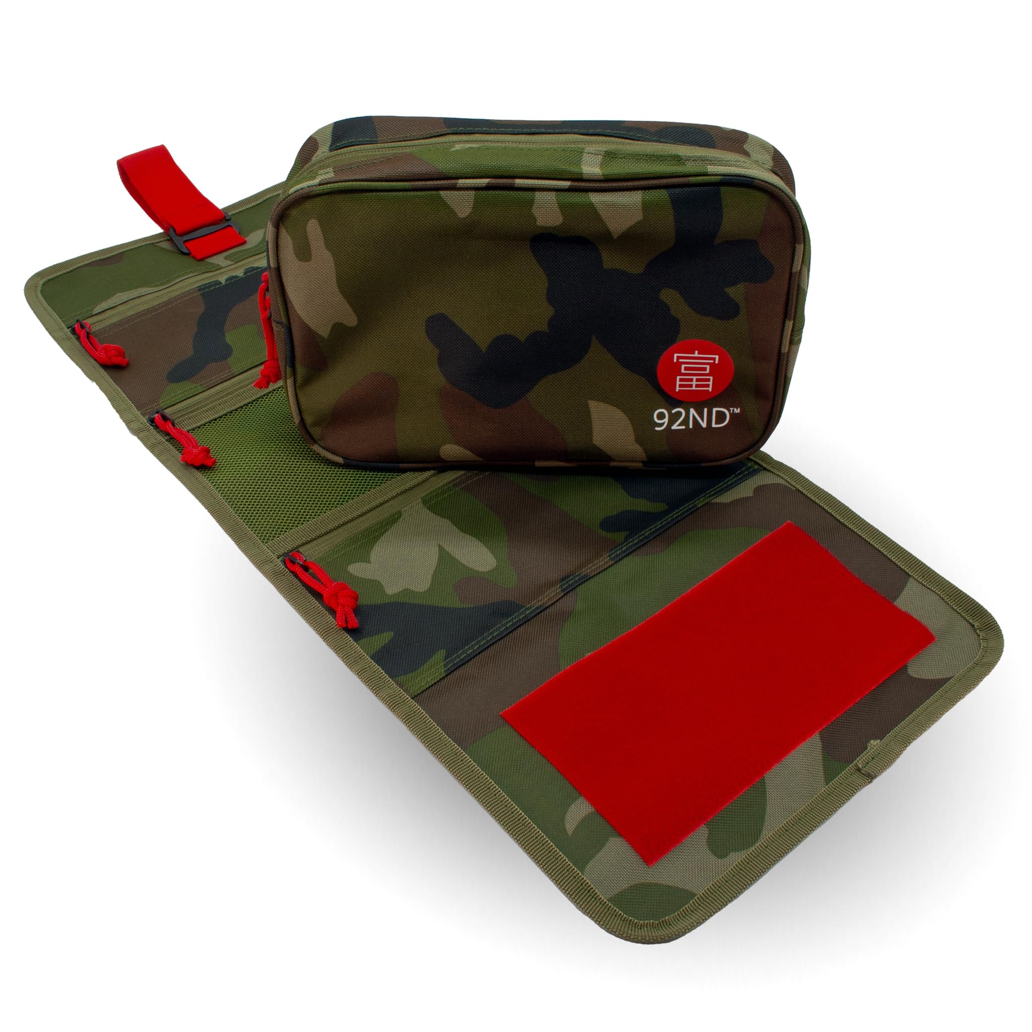 92ND.Supply, Neceser para hombre, neceser para hombre, todos los compartimentos con cierre de cremallera, mucho espacio de almacenamiento gracias a las correas ajustables, cierre de . Camuflaje