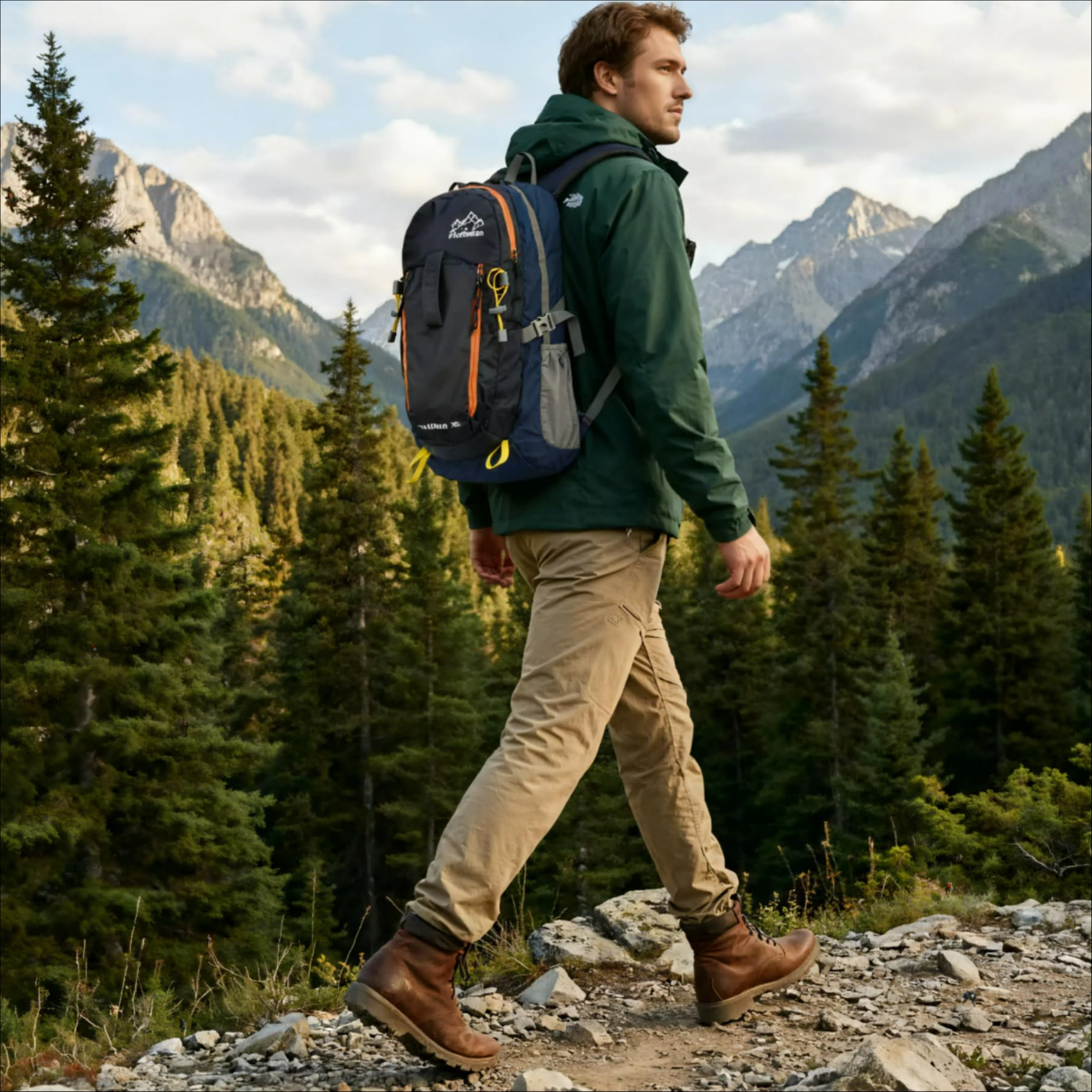 30L Wanderrucksack Herren Damen Reiserucksack Wasserdicht Rucksack Outdoor Trekkingrucksack Leicht Groß Rucksäcke Backpack Tagesrucksack für Wandern Radfahren Klettern Camping Sport Reisen