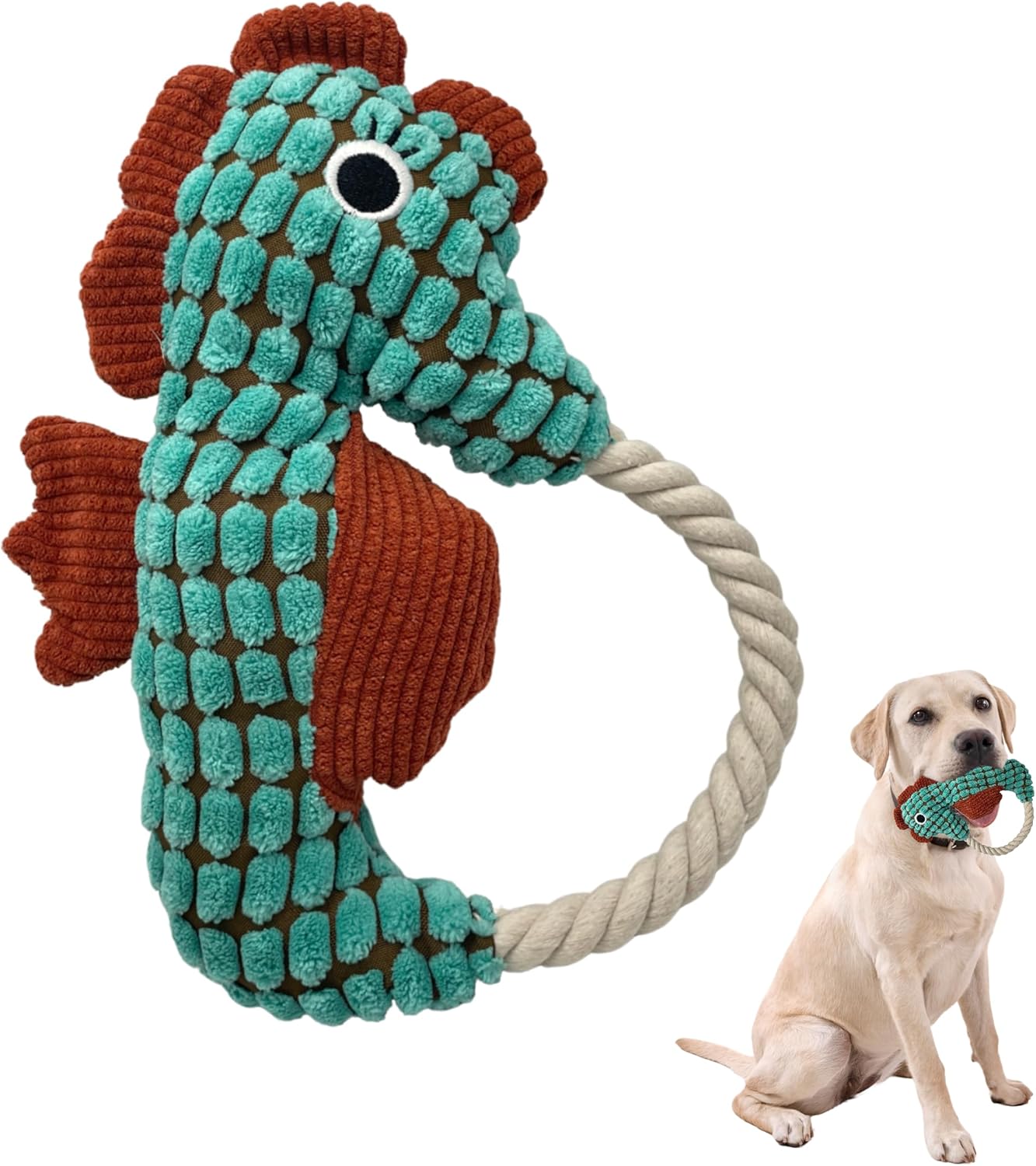 Juguete para Perros de Peluche con Chirrido, 2 Piezas, Mordedor Resistente