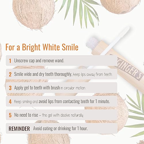 Miniatura 4 de naturales del Dr De Jengibre Aceite de Coco dientes Blanqueamiento gel Pen Menta Coco