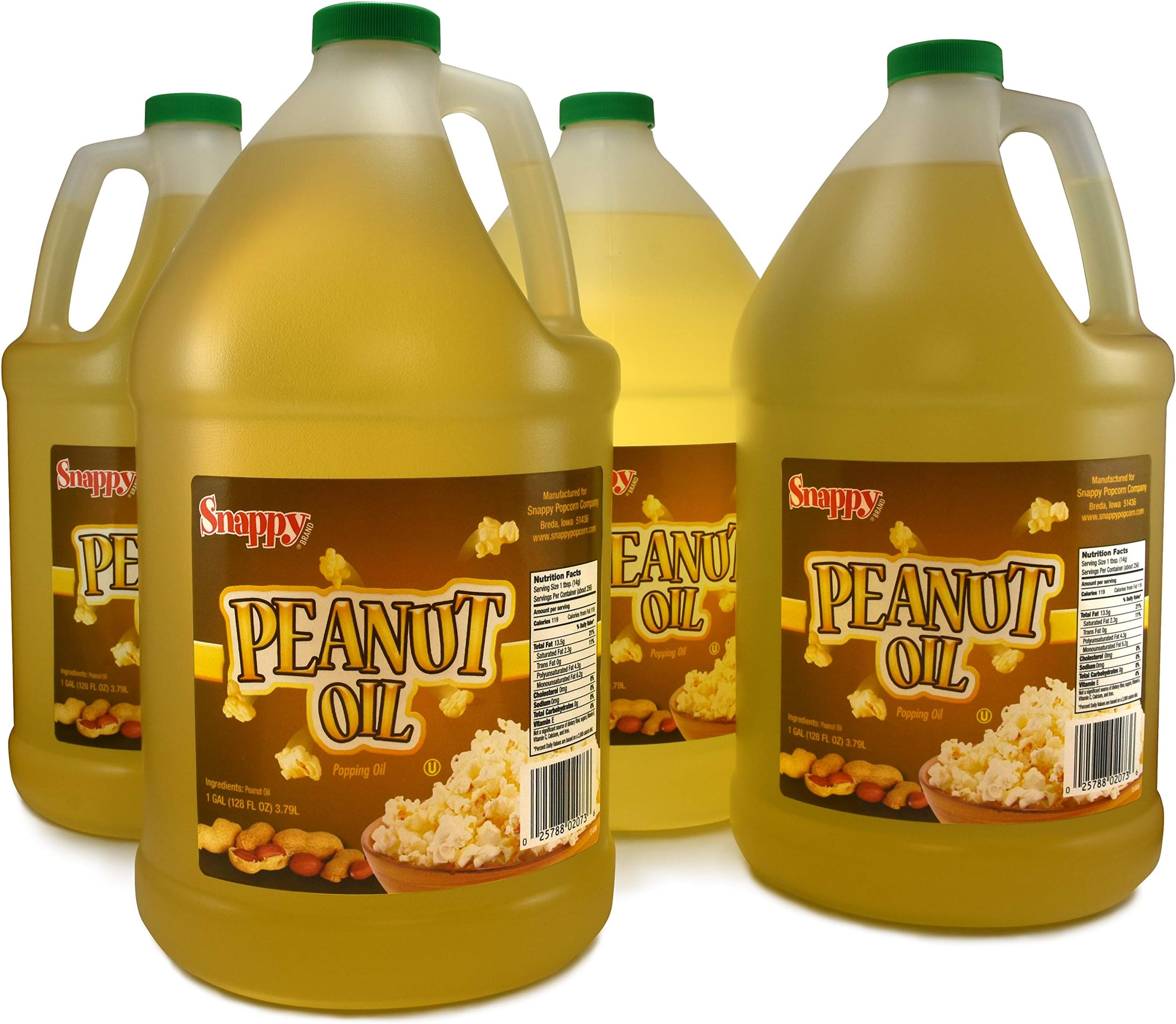 Snappy Pure Peanut Oil, 1 Gallon, 4 Pack Grocery & Gourmet Food