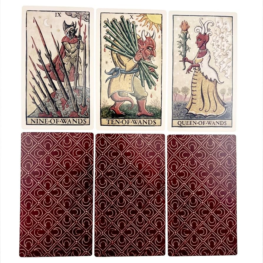 Amazon.co.jp: Trionfi della Lunaイラスト入りタロットカードで