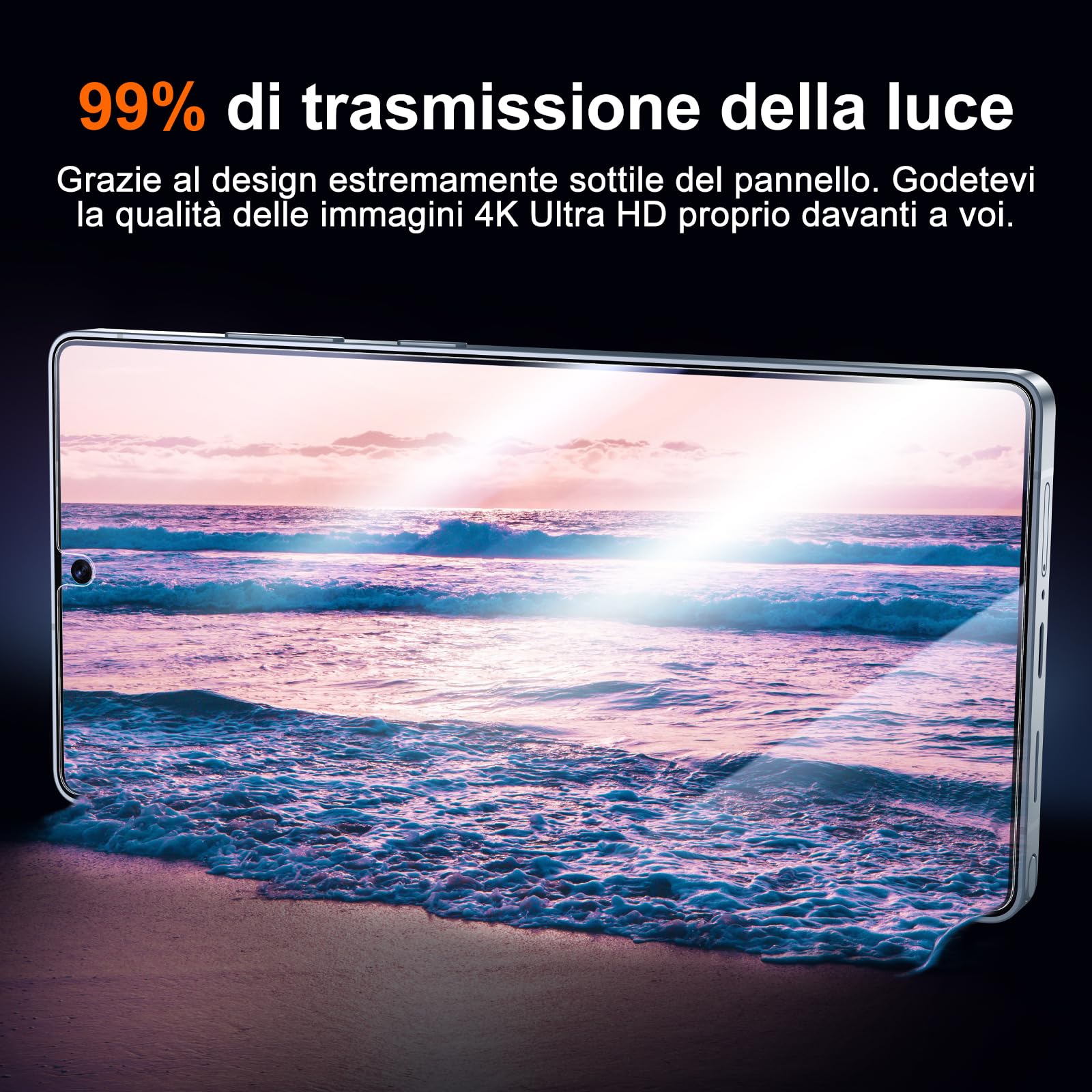 UniqueMe per Samsung Galaxy S25 Ultra Pellicola Protettiva - 2 Pezzi Pellicola Vetro Temperato per Samsung S25 Ultra e 2 Pezzi Protezione Fotocamera, Resistente ai Graffi, Bubble Proof
