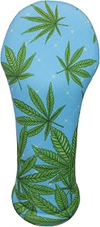 Blue Marijuana Leaf | BeeJoss Golf Club Headcover | Driver Fairway Hybrid-Sold Separately | Handmade in USA
