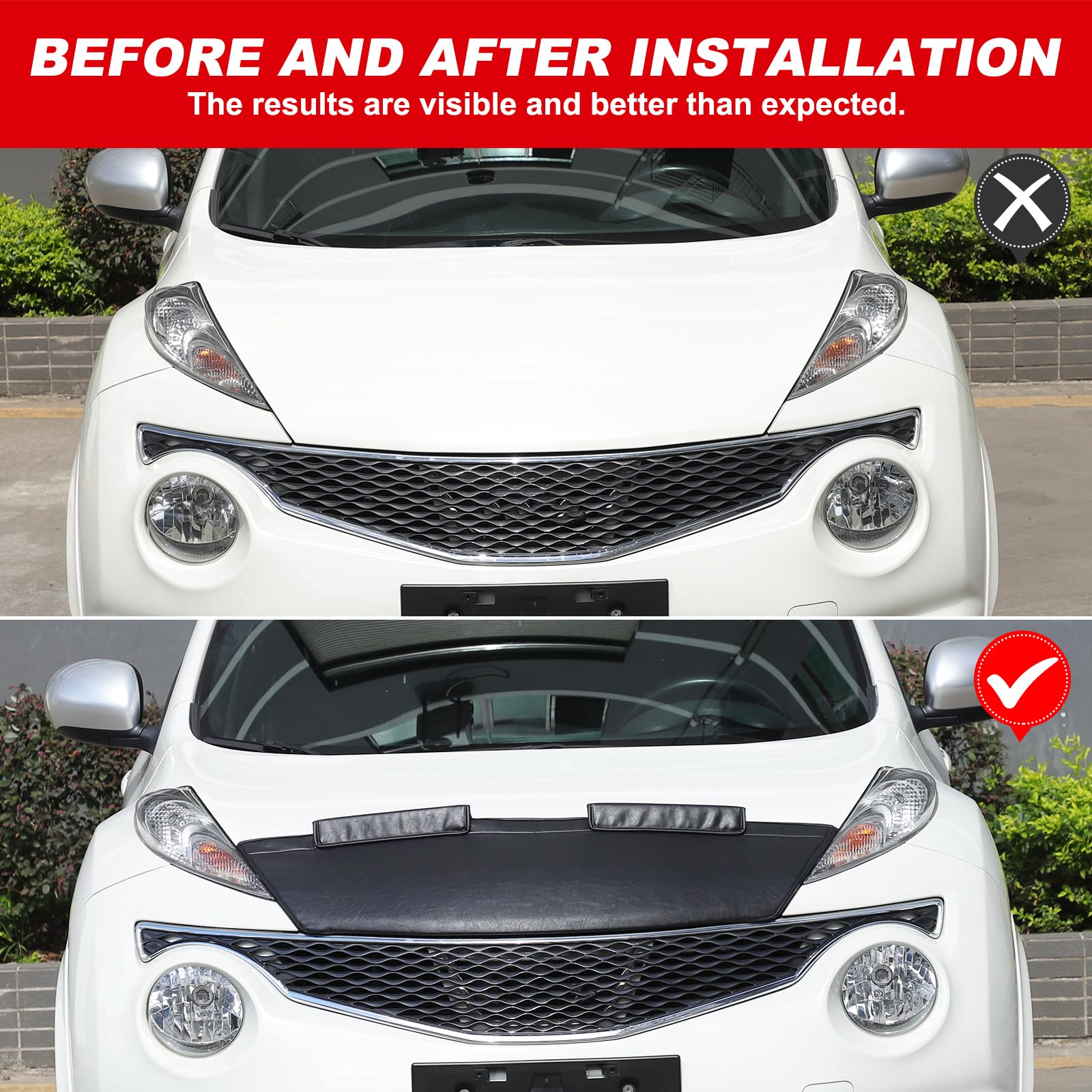 Auto Motorhaubenschutz Geeignet für Ni@ss@an Juke 2011-2019,Auto Motorhauben-BH-Schutz Kompatibel mit Infiniti ESQ 2011-2019 Autozubehör