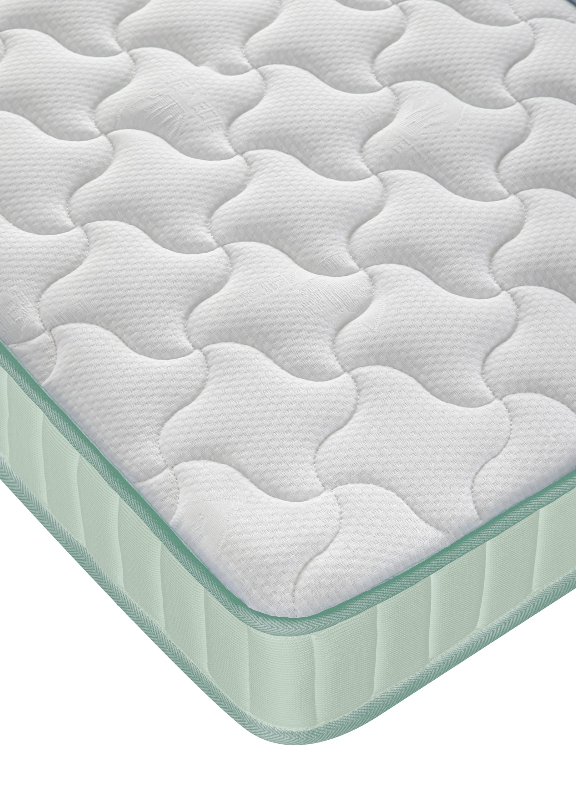 Dormio - Materasso per lettino viscoelastico traspirante, antiacaro, antibatterico. Nucleo eliocel puro ad alta densità. Dimensioni: 70 x 140 x 12 cm.