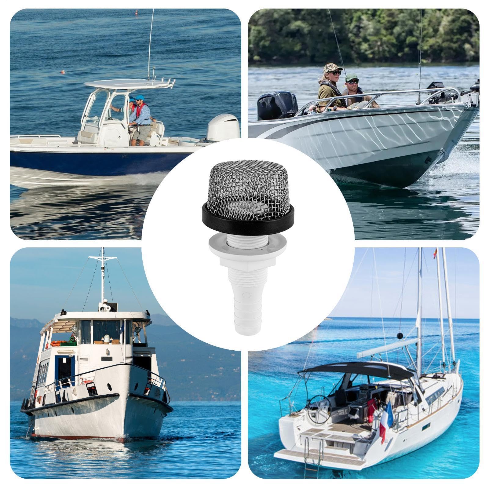 Generico Filtro Aspirante per Aeratore Marino | Attacco per Pompa ad Aria,Filtro in Acciaio per Pompa di Areazione - per Vasche Pesci Outdoor