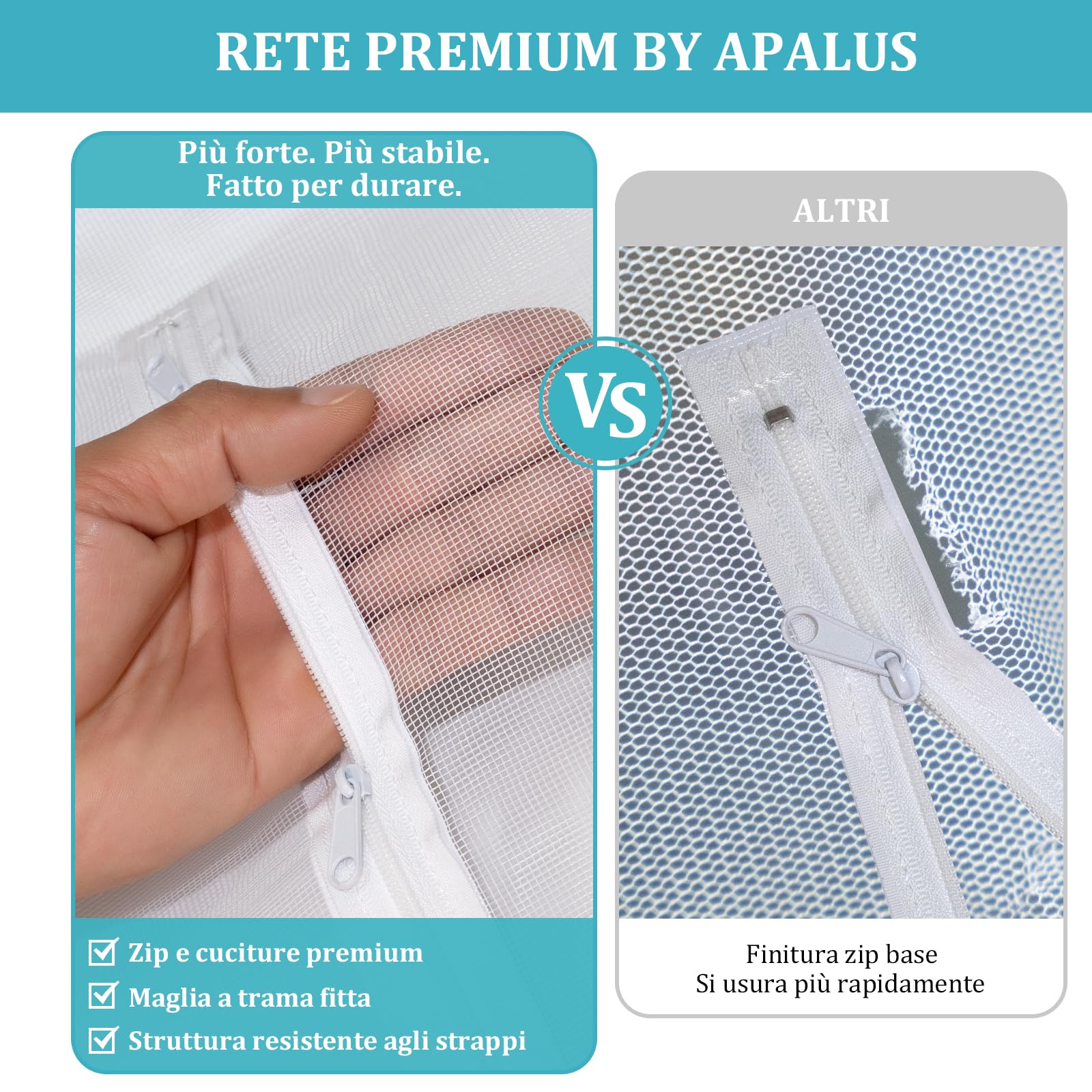 Apalus Zanzariera per Finestre 130x150CM con Zip per Accesso All'Esterno, Adatta per Finestra a Battente, con Taparelle o Persiane, Finestre a Bilico o Lucernari, Bianco, 1 Pezzo