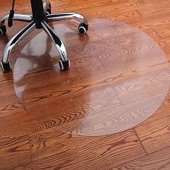 Round Clear Office Chair Mat Carpet Protector Strong Polycarbonate Floor Mat for Swivel Chairs 2Mm Thickness 135 Cm