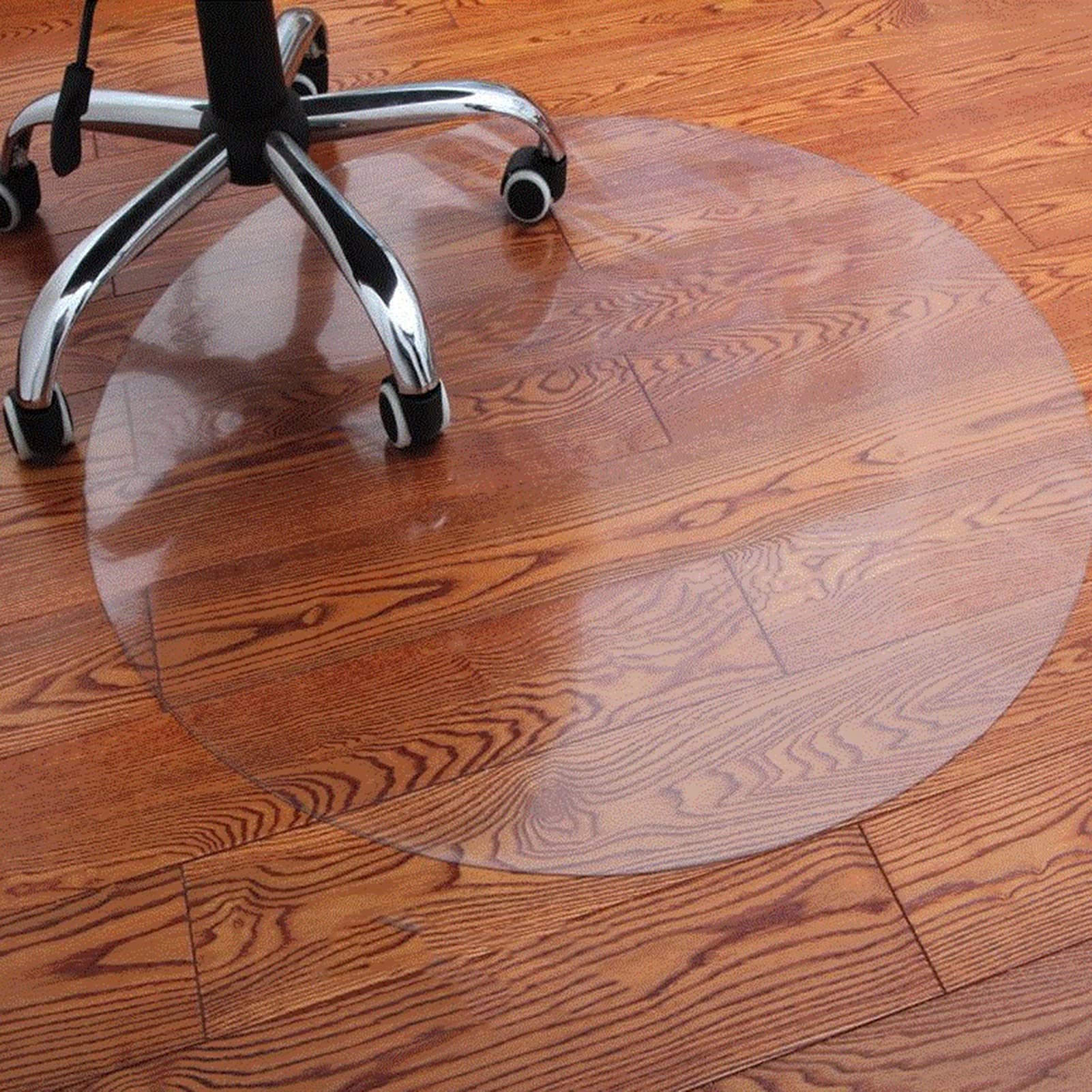 Round Clear Office Chair Mat Carpet Protector Strong Polycarbonate Floor Mat for Swivel Chairs 2Mm Thickness 135 Cm