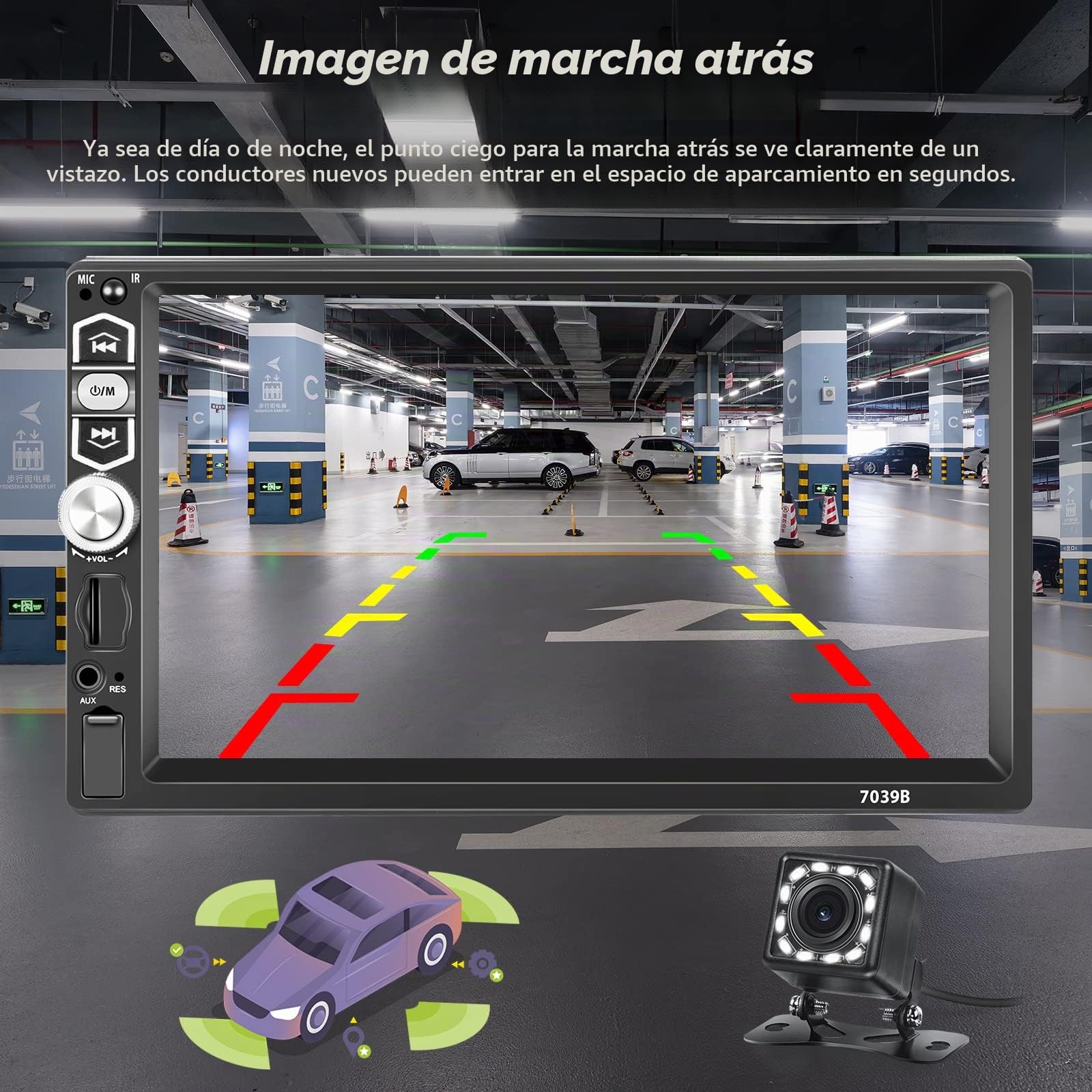 Radio Coche 1 DIN 7 Pulgadas Pantalla Táctil con CarPlay Android Auto Mirror Link, Hodozzy Pantalla 1 DIN Bluetooth 5.1, Reproductor MP5 Coche Estéreo 1 DIN USB/TF/Aux, Radio FM, EQ, Cámara | Hodozzy Pantalla 1 Din Bluetooth 5.1, Reproductor MP5 Coche Est