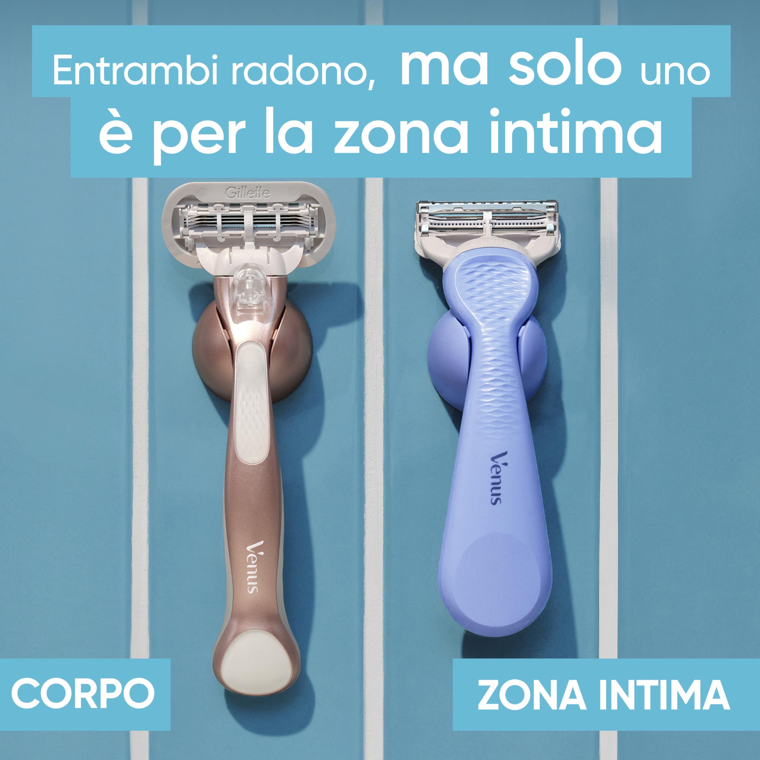 Gillette Venus Lamette Donna per Rasoio Donna Parti Intime, 8 Lamette di Ricambio per Rasoio Parti Intime, per i Peli e la Pelle della Zona Intima, con Barra Anti-irritazioni
