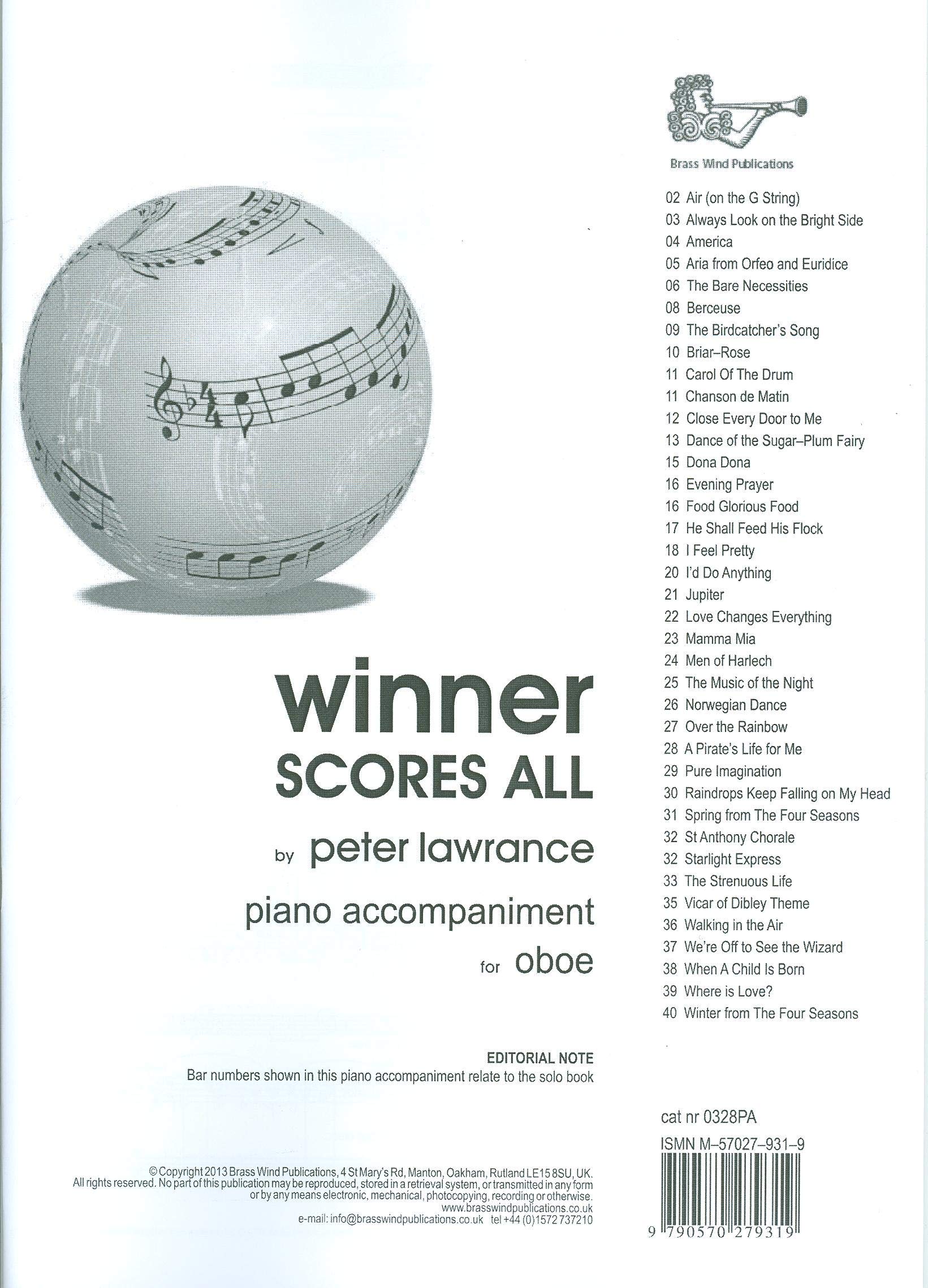 Winner Scores All for Oboe (Piano Accompaniment)
